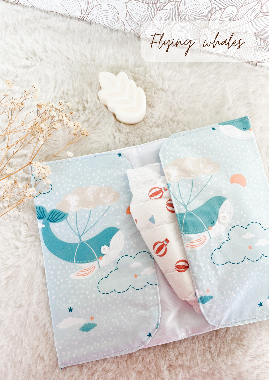 Portable diaper and wipes pouch