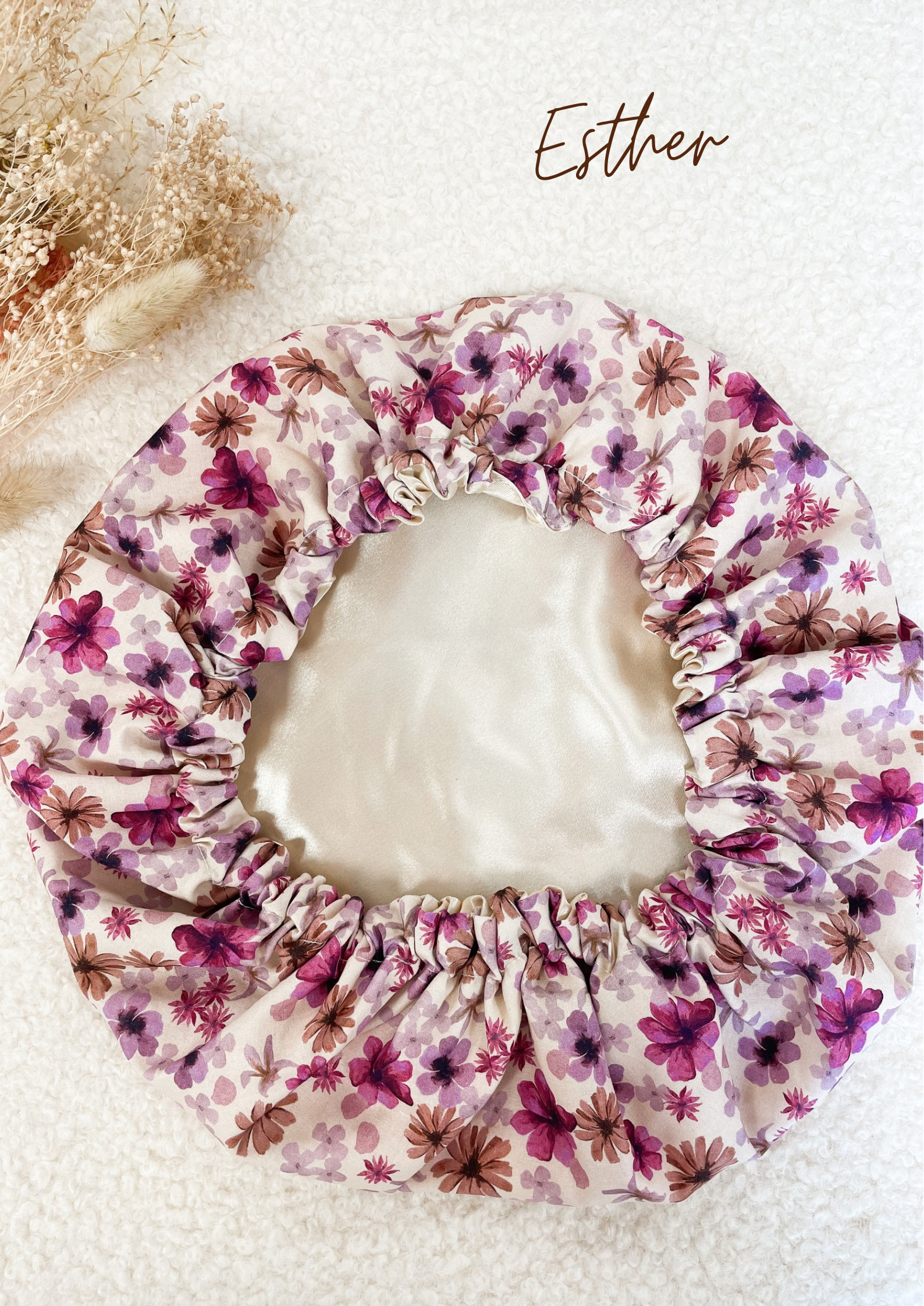 Bonnet de soin en satin