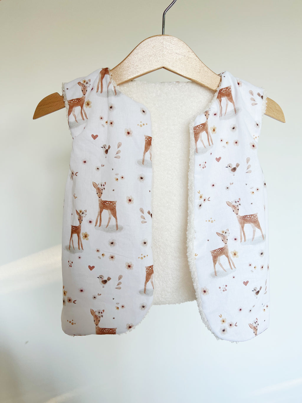 Children's ecru terry shepherd's vest