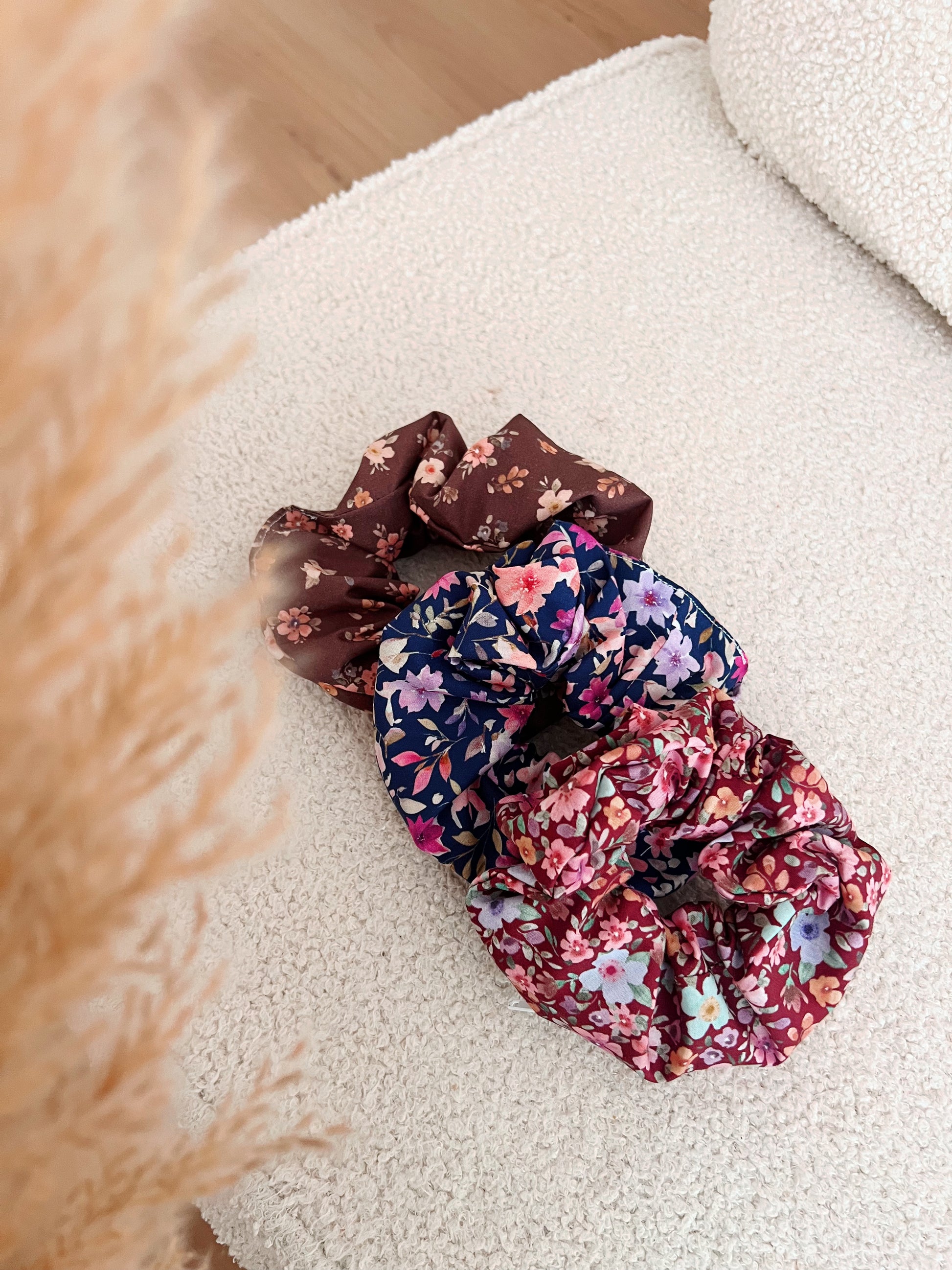 Printed cotton scrunchie