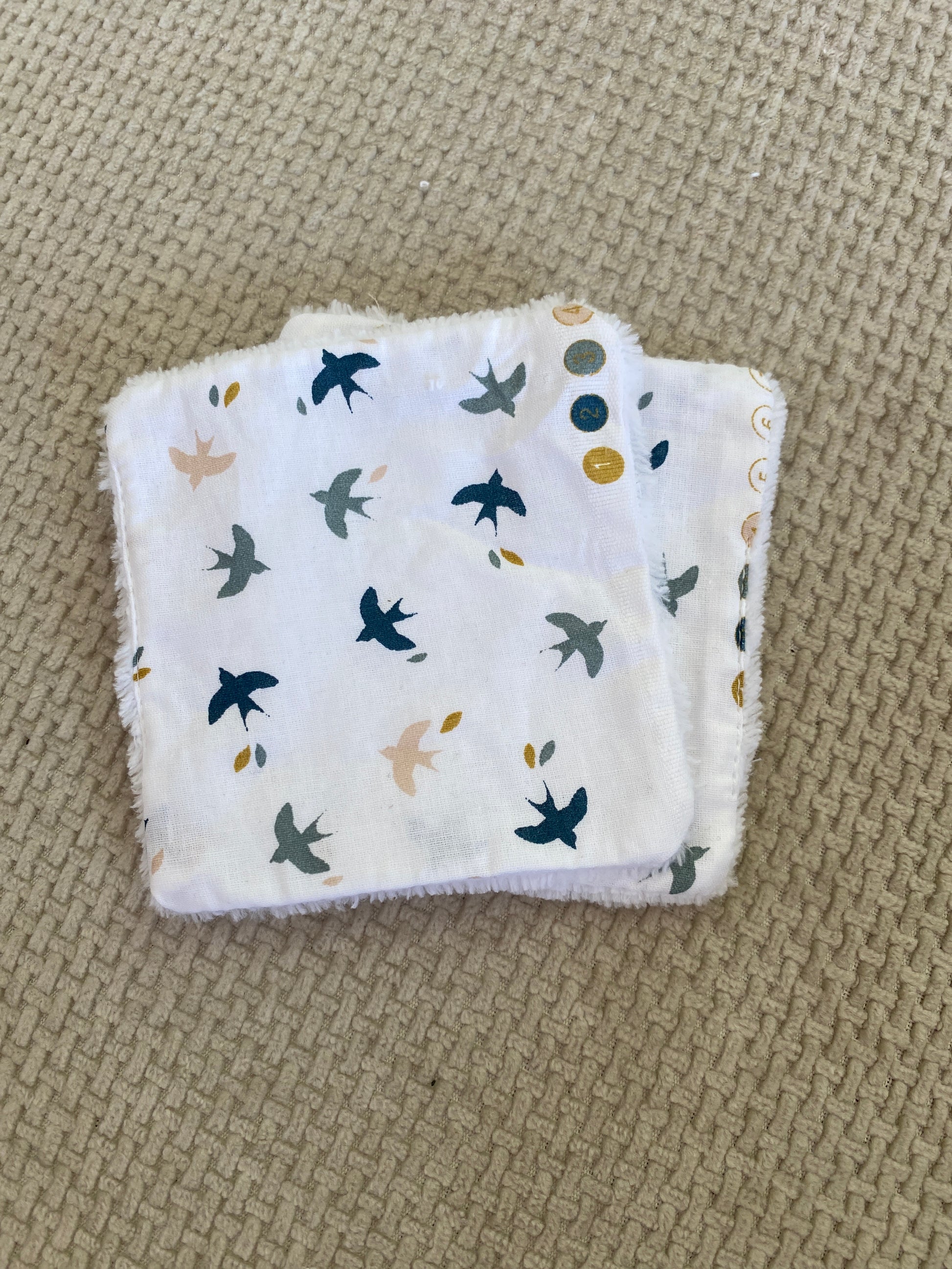 imparfait : Coton lavable en éponge bambou