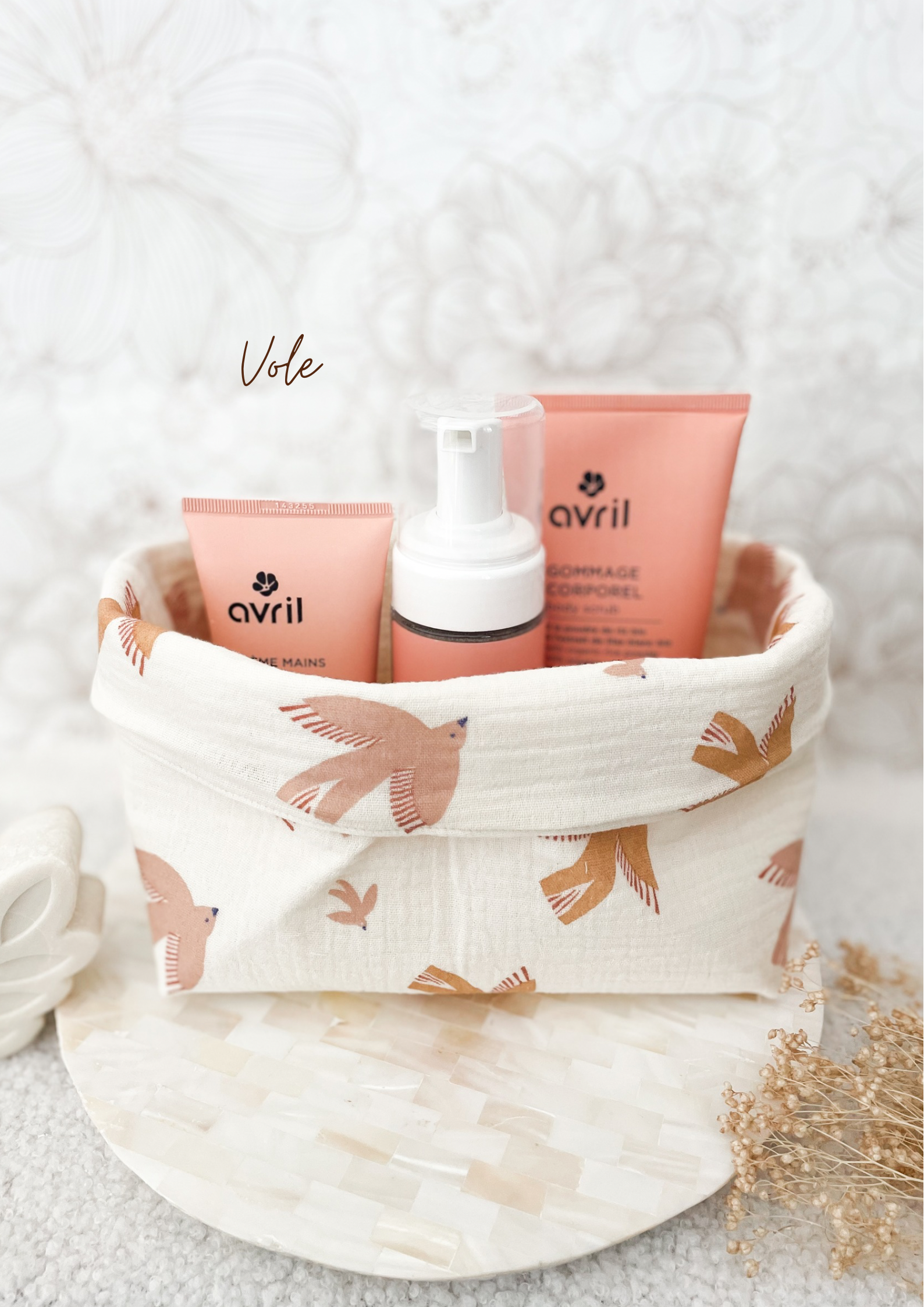 Grande panière en double gaze