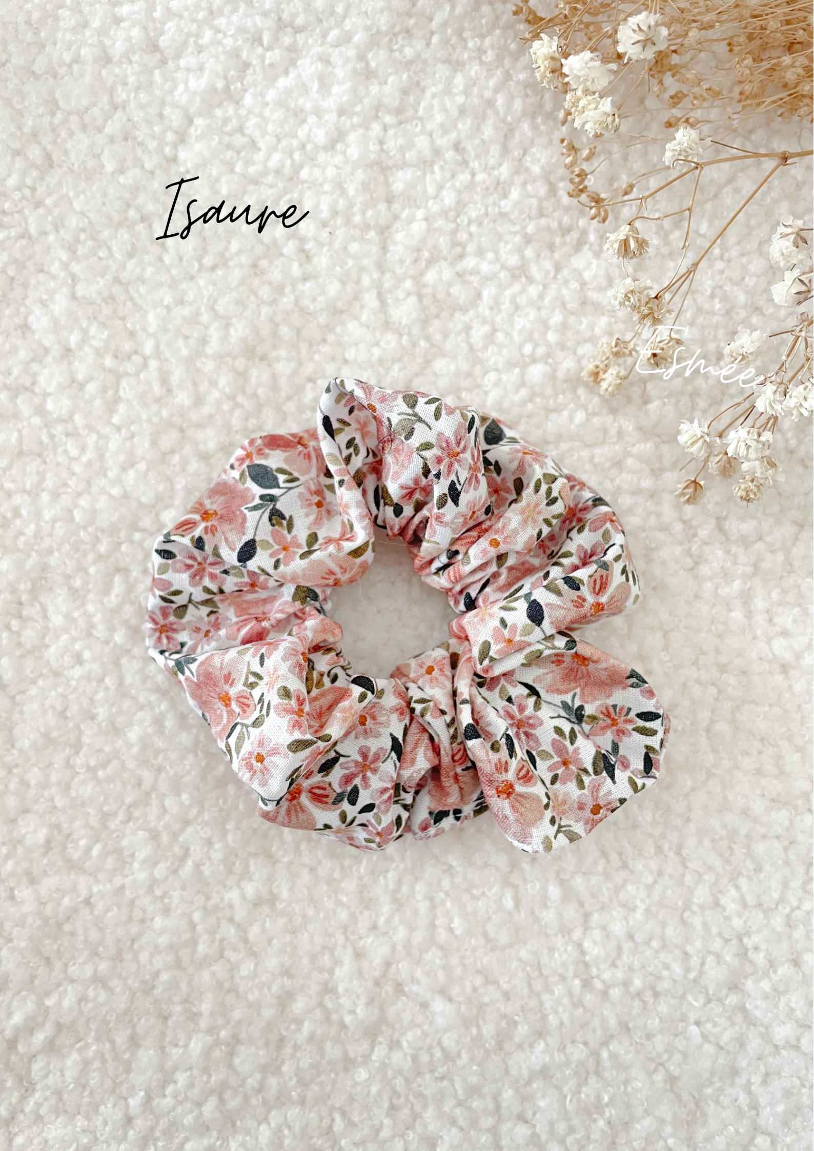 Printed cotton scrunchie