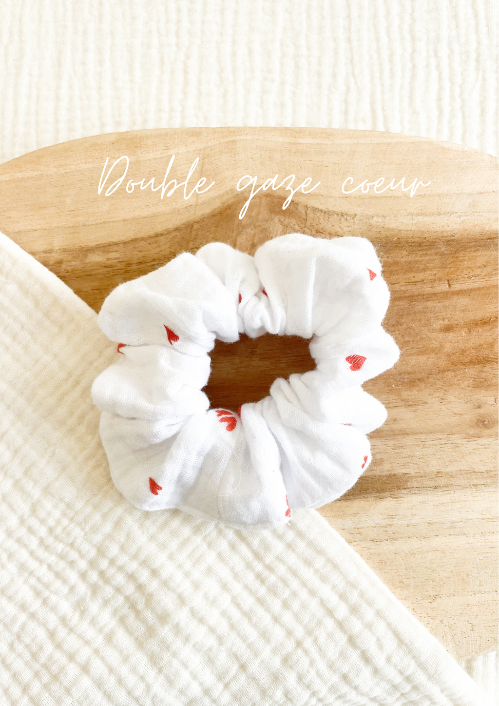 Double gauze scrunchie