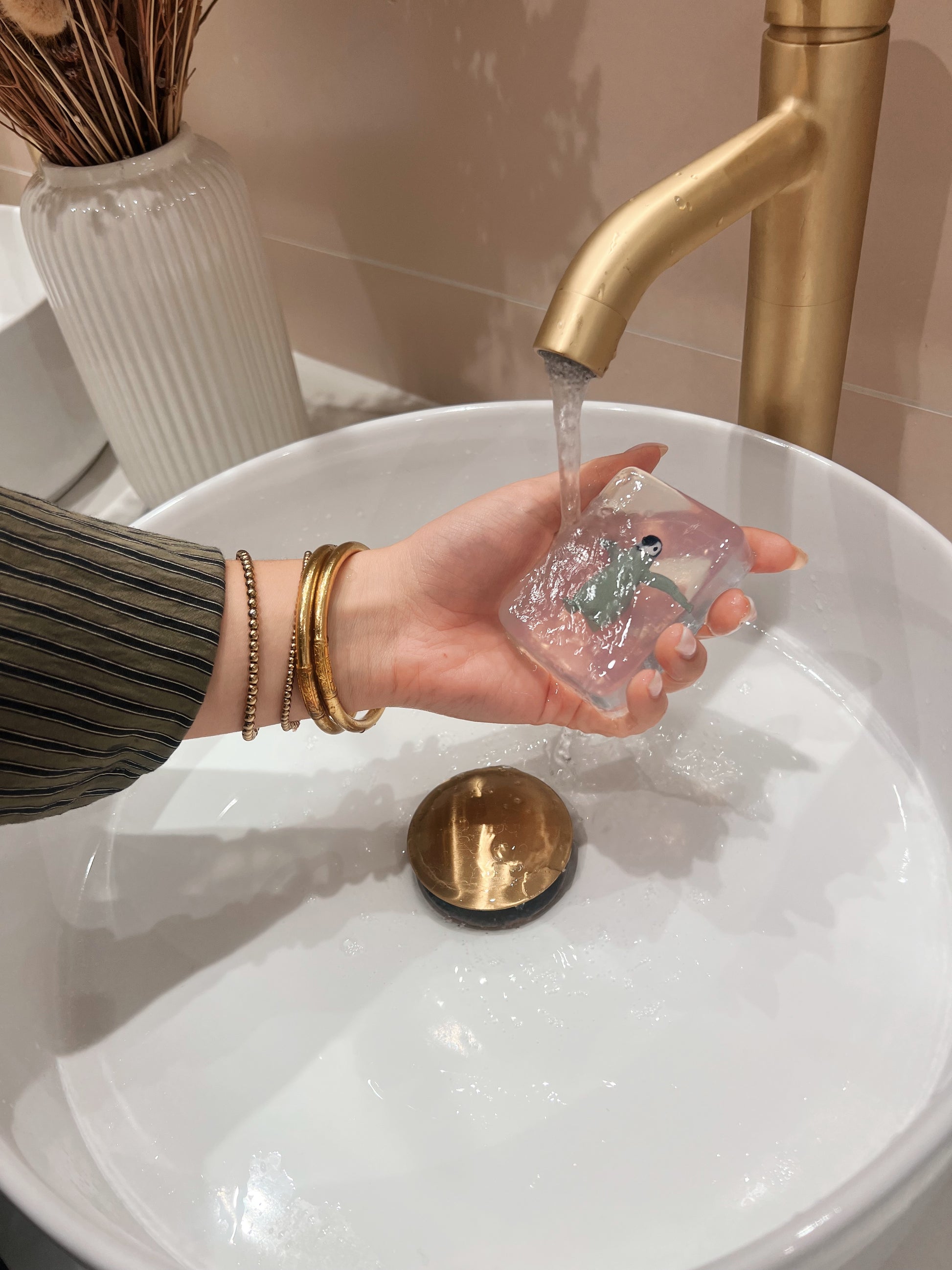 Soap with figurines of your choice (animals, Pokémon, etc.)