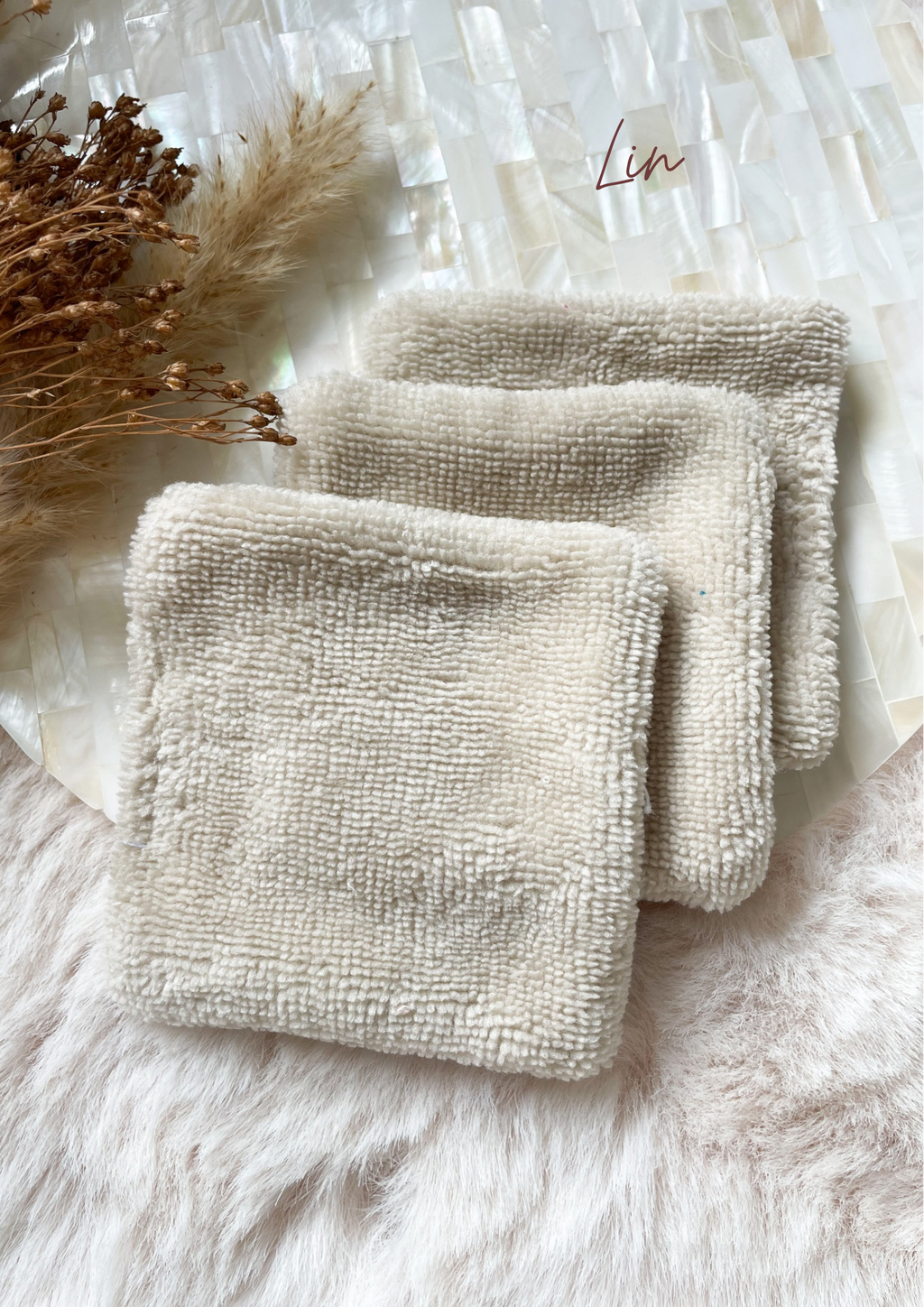Lot de 5 cotons lavables double face
