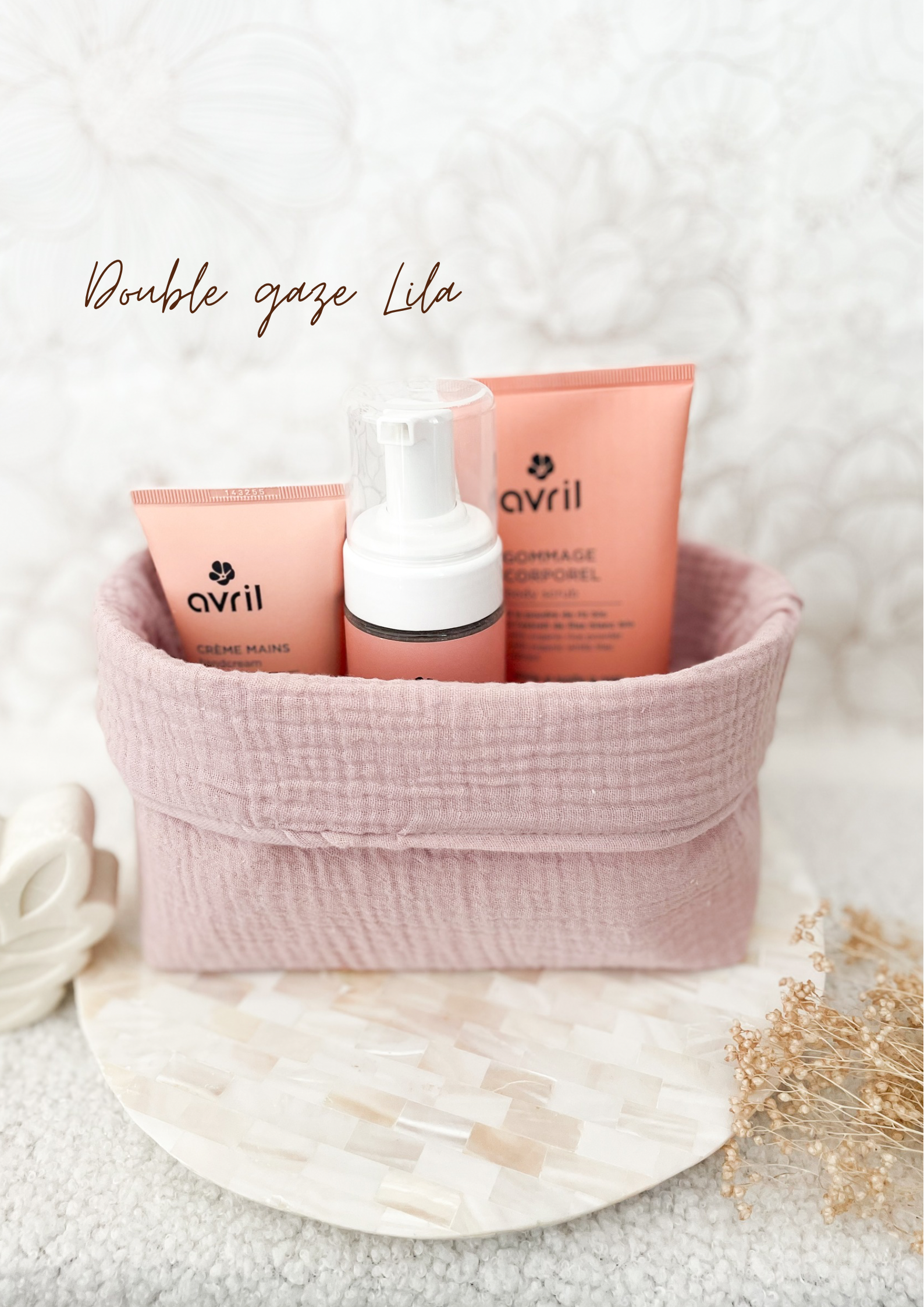 Grande panière en double gaze