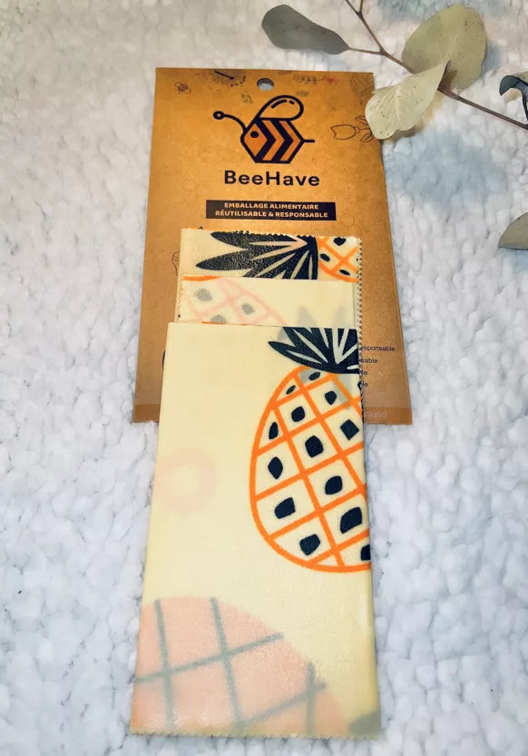 3 Bee Wraps - Behave Bio - Ananas