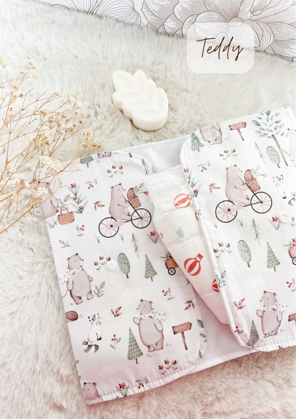 Portable diaper and wipes pouch