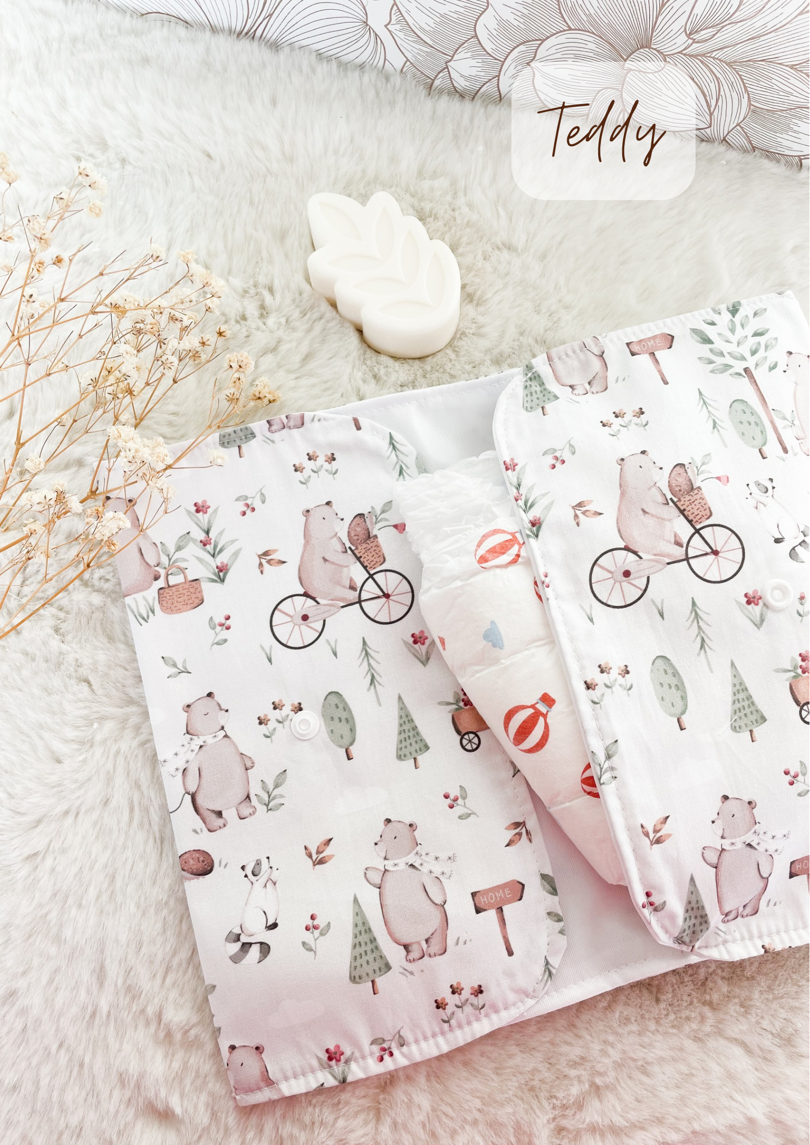 Pochette à couches et lingettes nomade