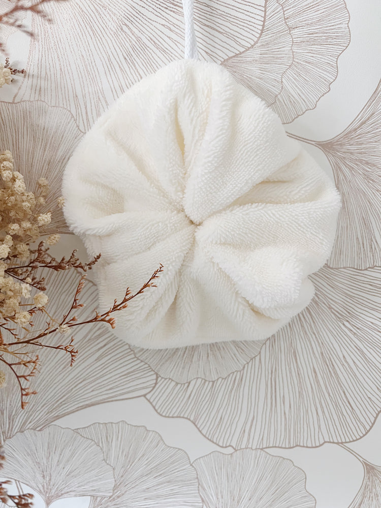 Brosse à Dos & Fleur de Douche Textile 40cm Naturel pas cher 