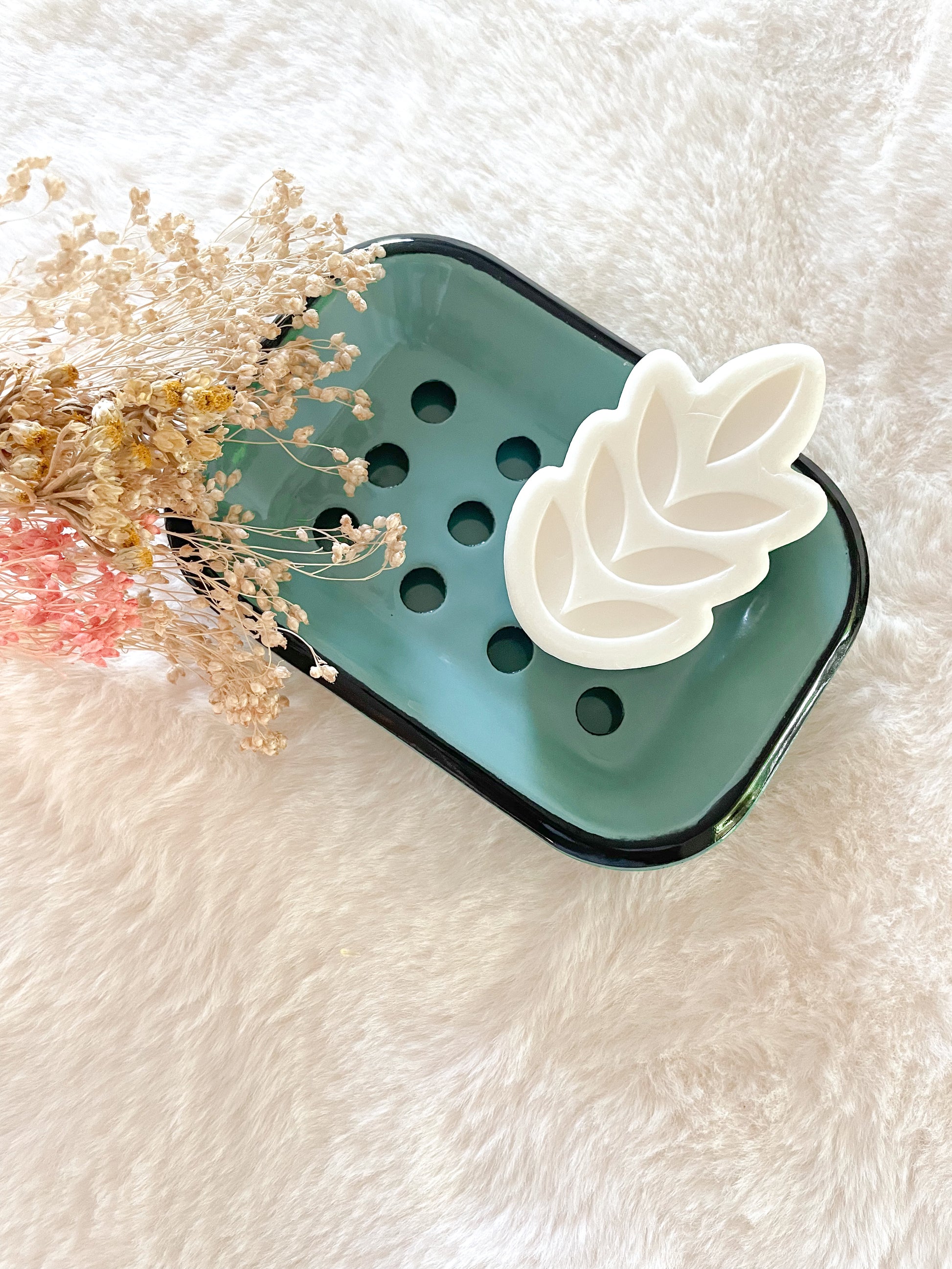 White enameled iron soap dish - Ecological drugstore