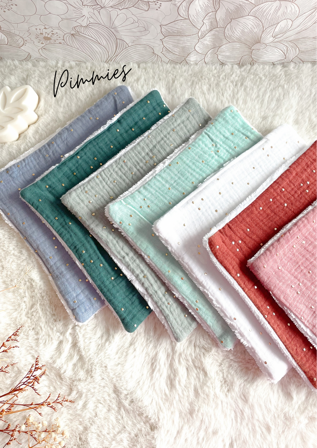 Semainier de 7 mini serviettes visage