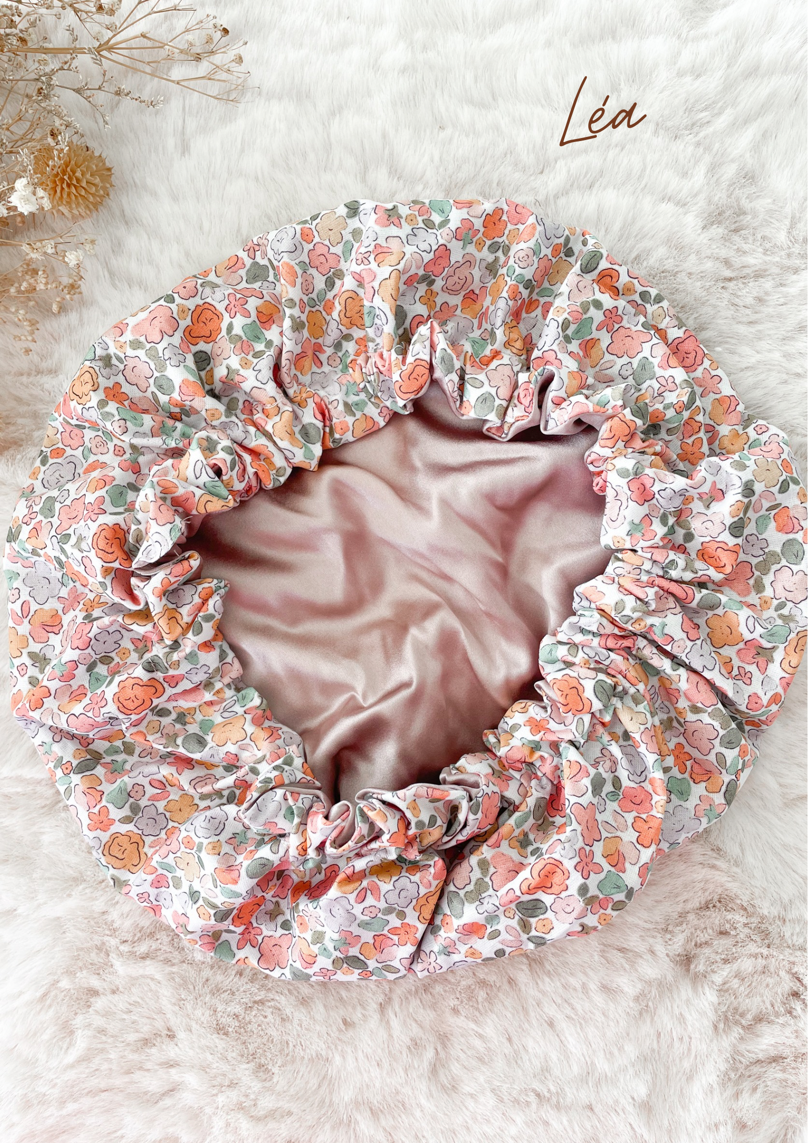 Bonnet de soin en soie