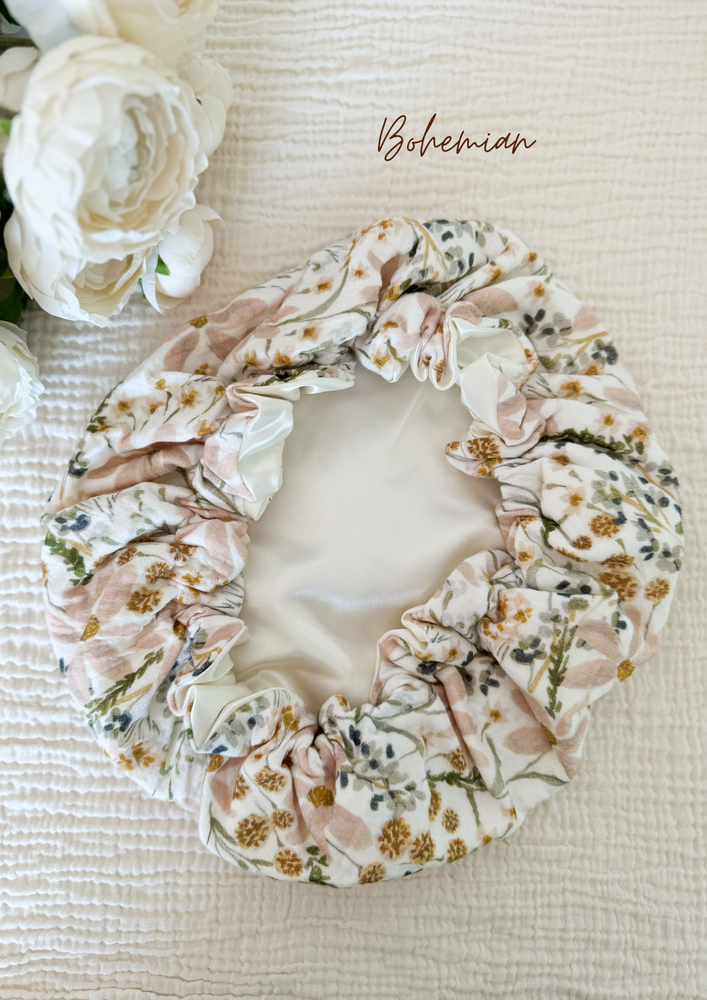 Bonnet de soin en satin