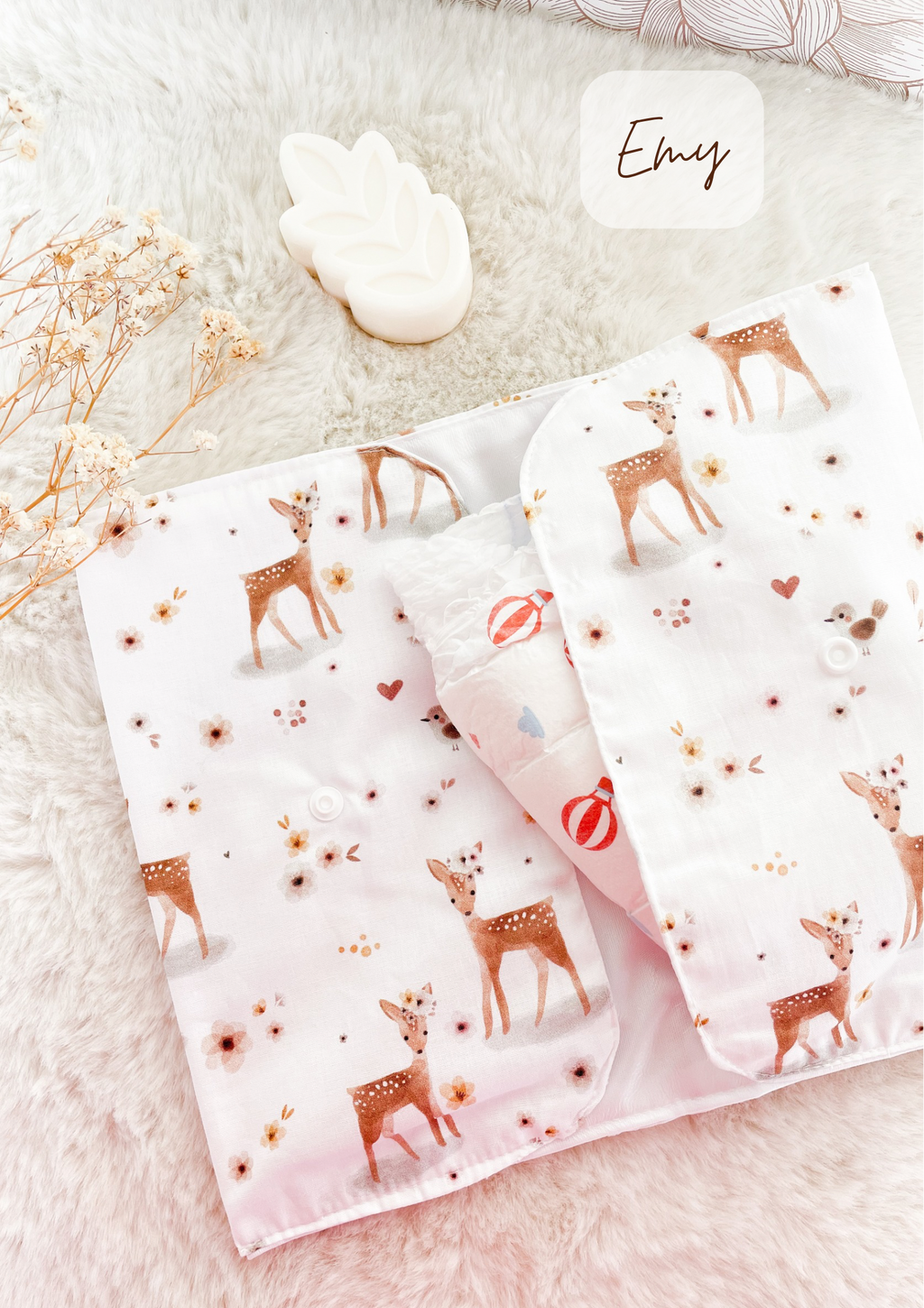 Portable diaper and wipes pouch