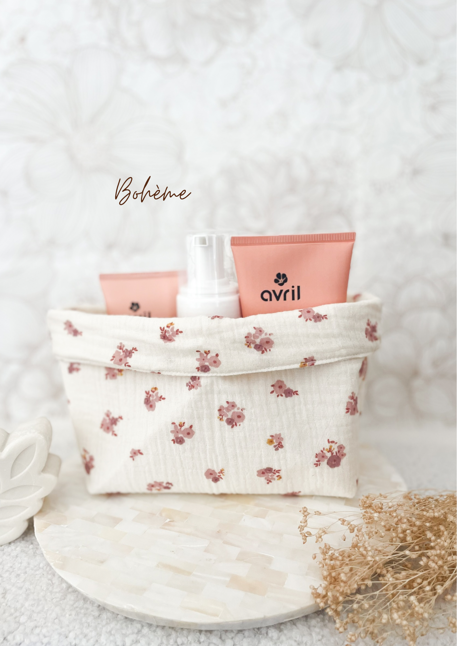 Grande panière en double gaze