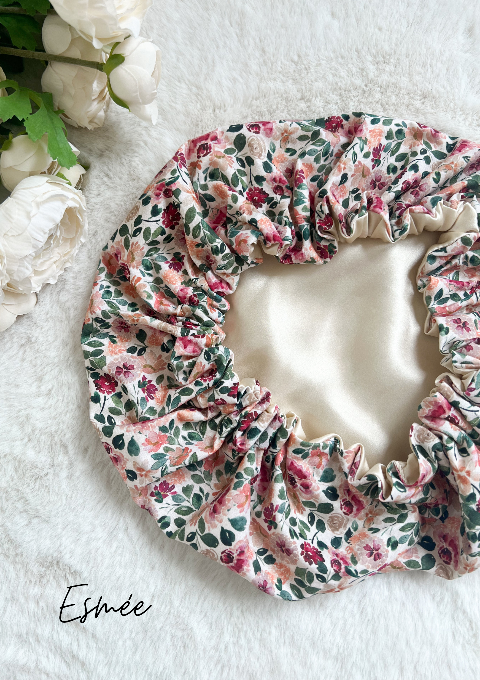 Bonnet de soin en soie