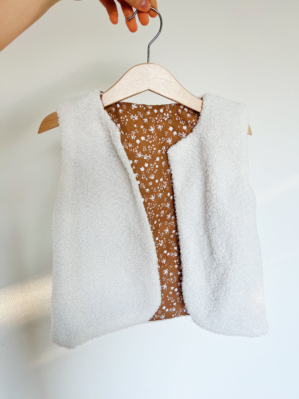 Children's ecru terry shepherd's vest