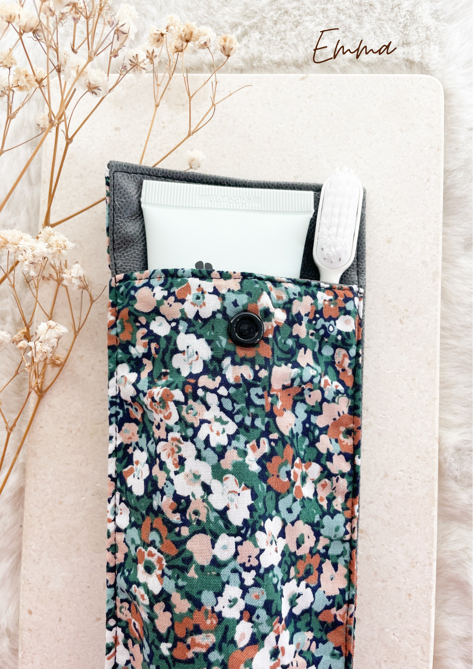 Etui imperméable pour brosse à dent et dentifrice / pochette à couvert