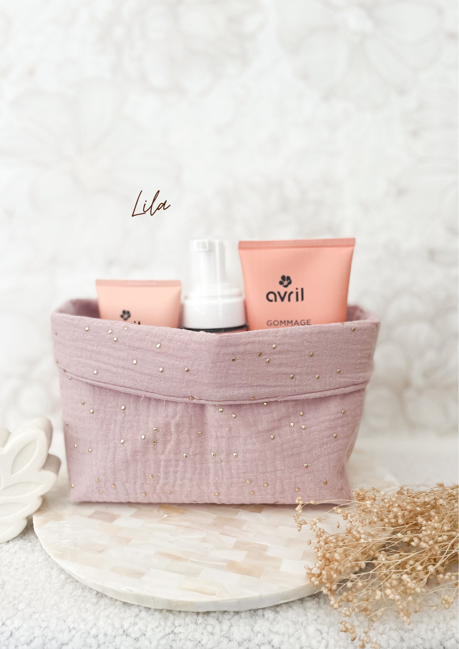 Grande panière en double gaze