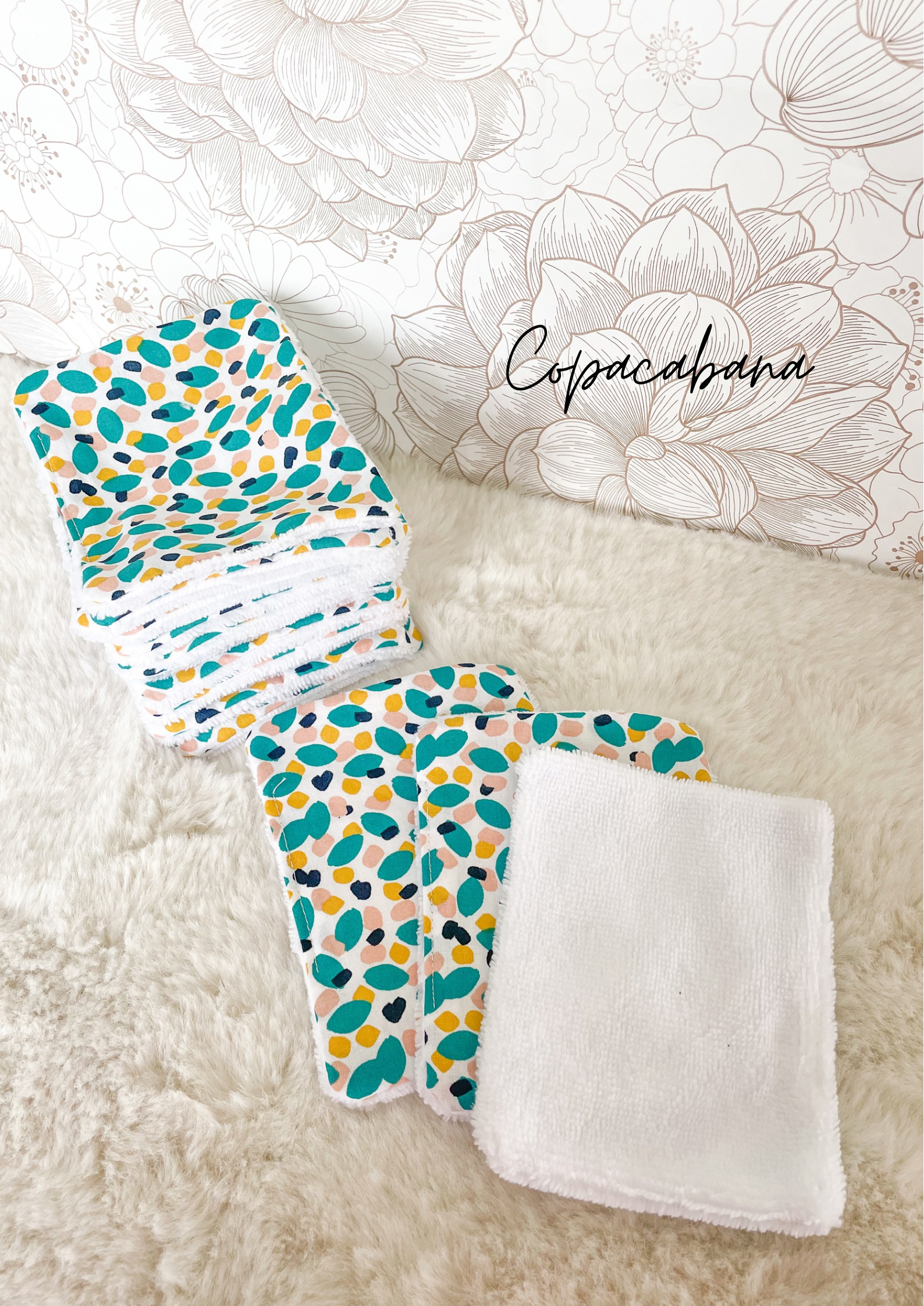 Papier toilette lavable (15 feuilles - sans pressions)