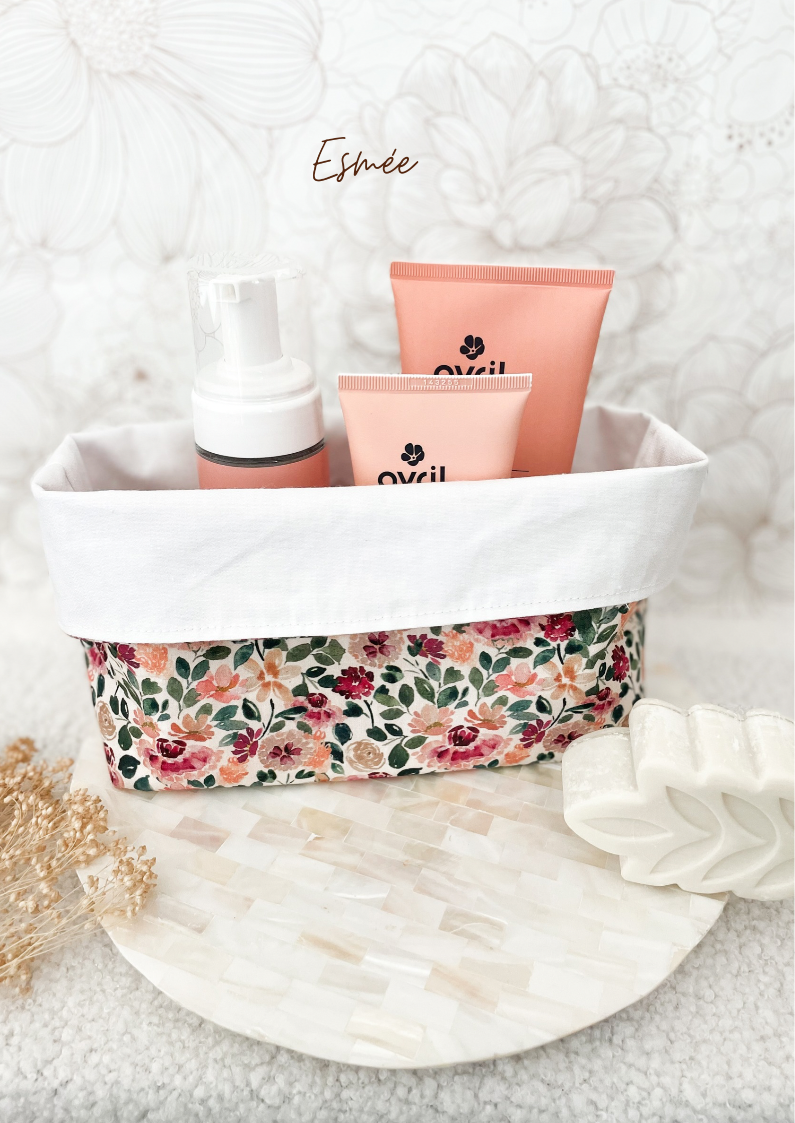 Grande panière en tissu