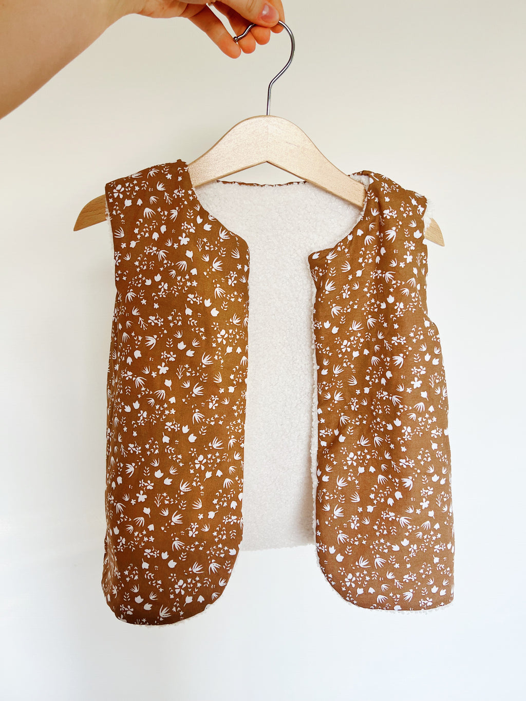 Children's ecru terry shepherd's vest