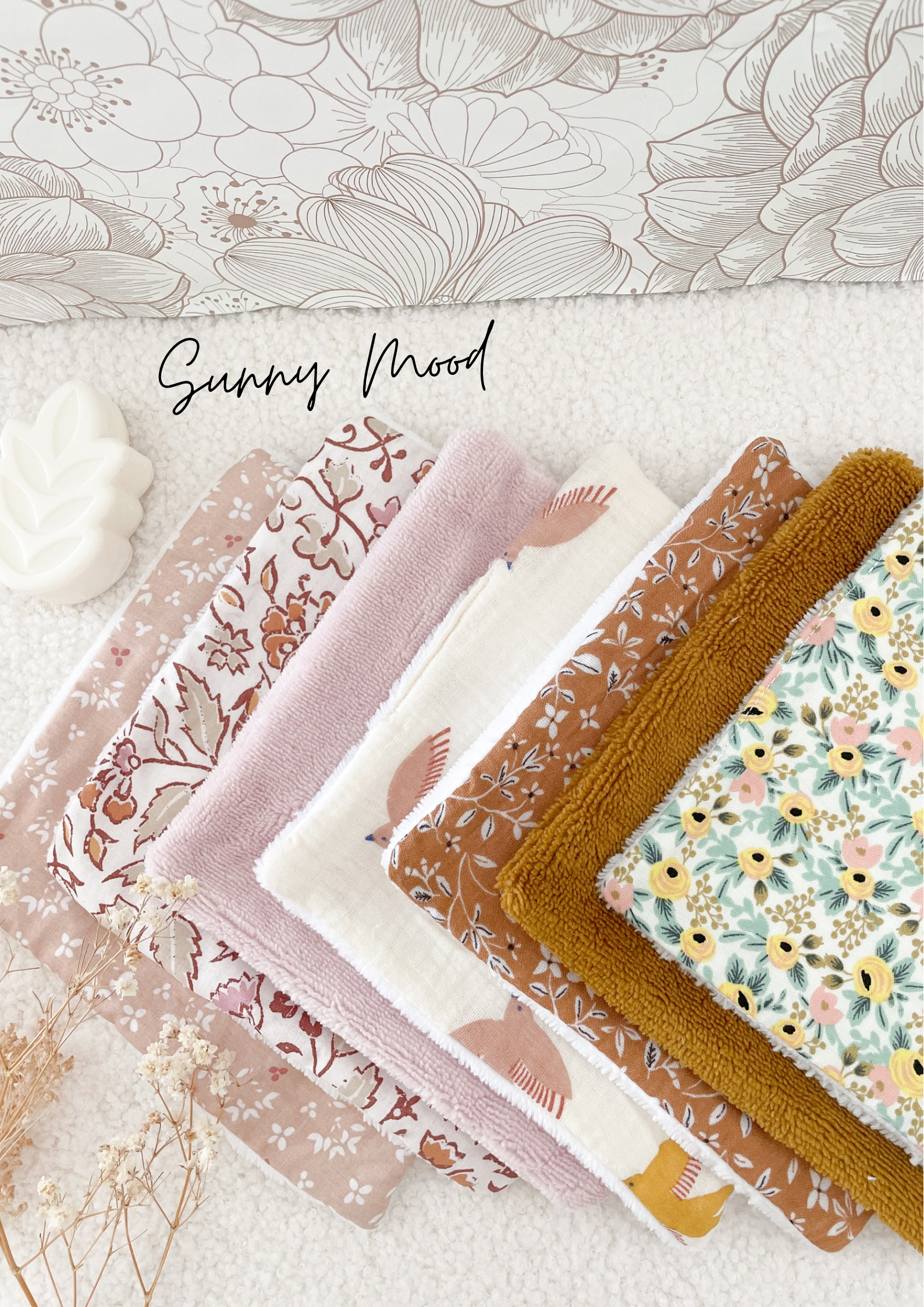 Weekly pack of 7 mini face towels