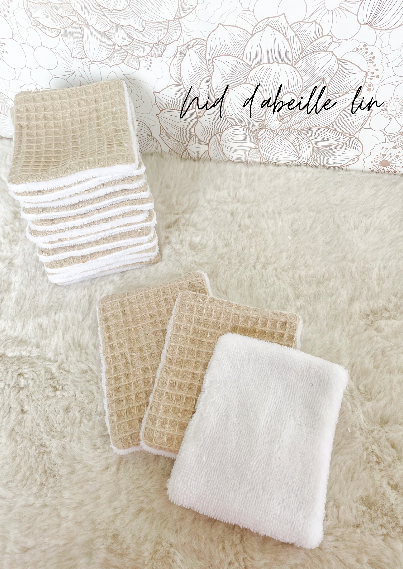 Papier toilette lavable (15 feuilles - sans pressions)