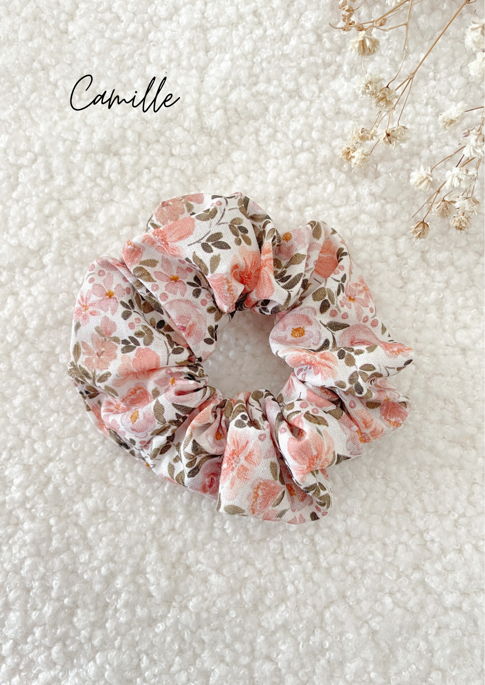 Printed cotton scrunchie