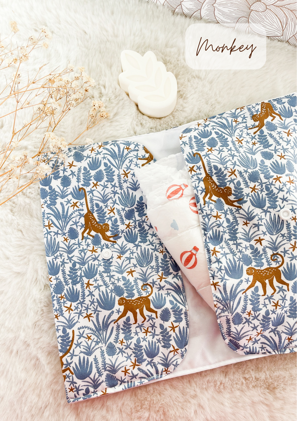 Portable diaper and wipes pouch