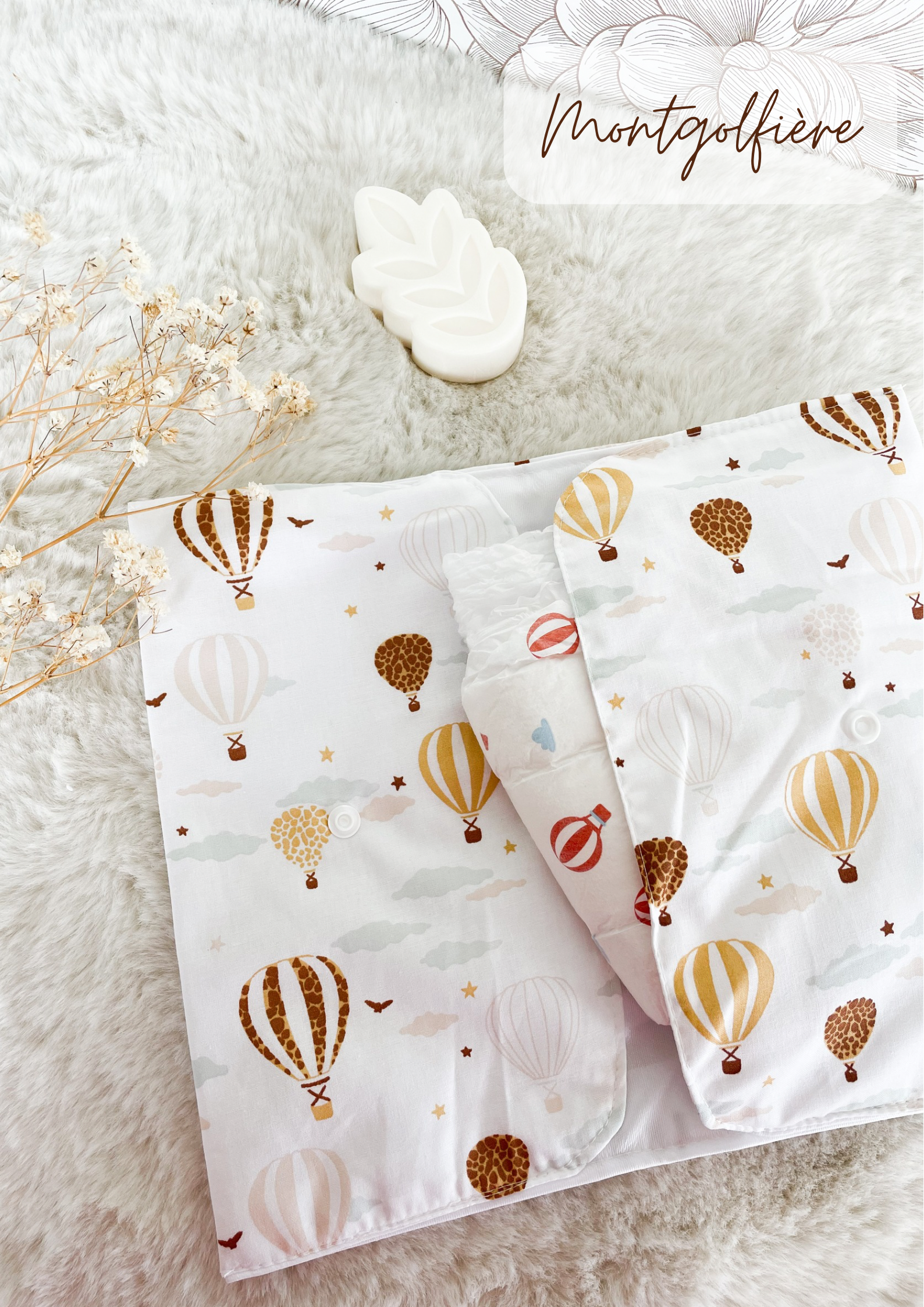 Pochette à couches et lingettes nomade