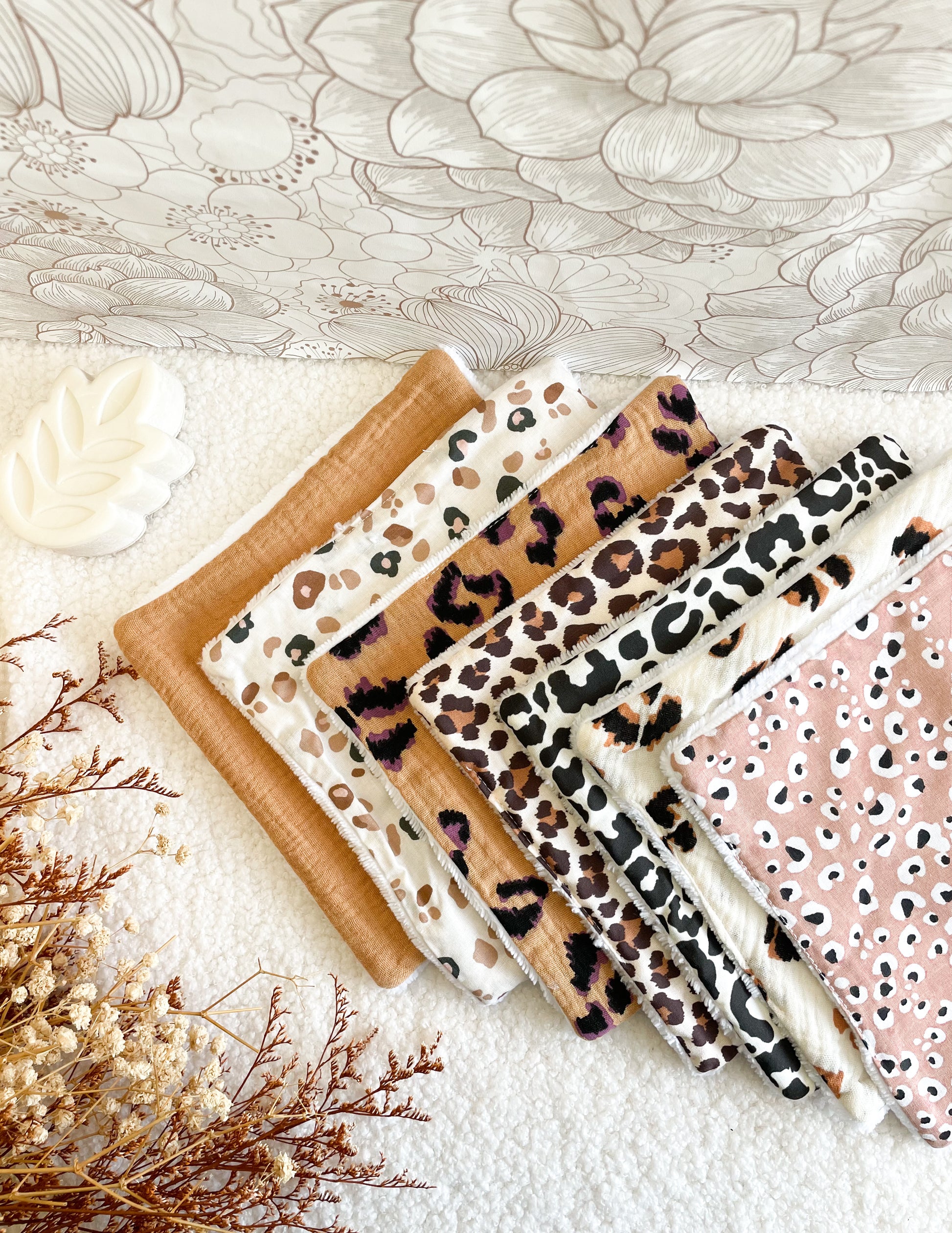 Semainier de 7 mini serviettes visage