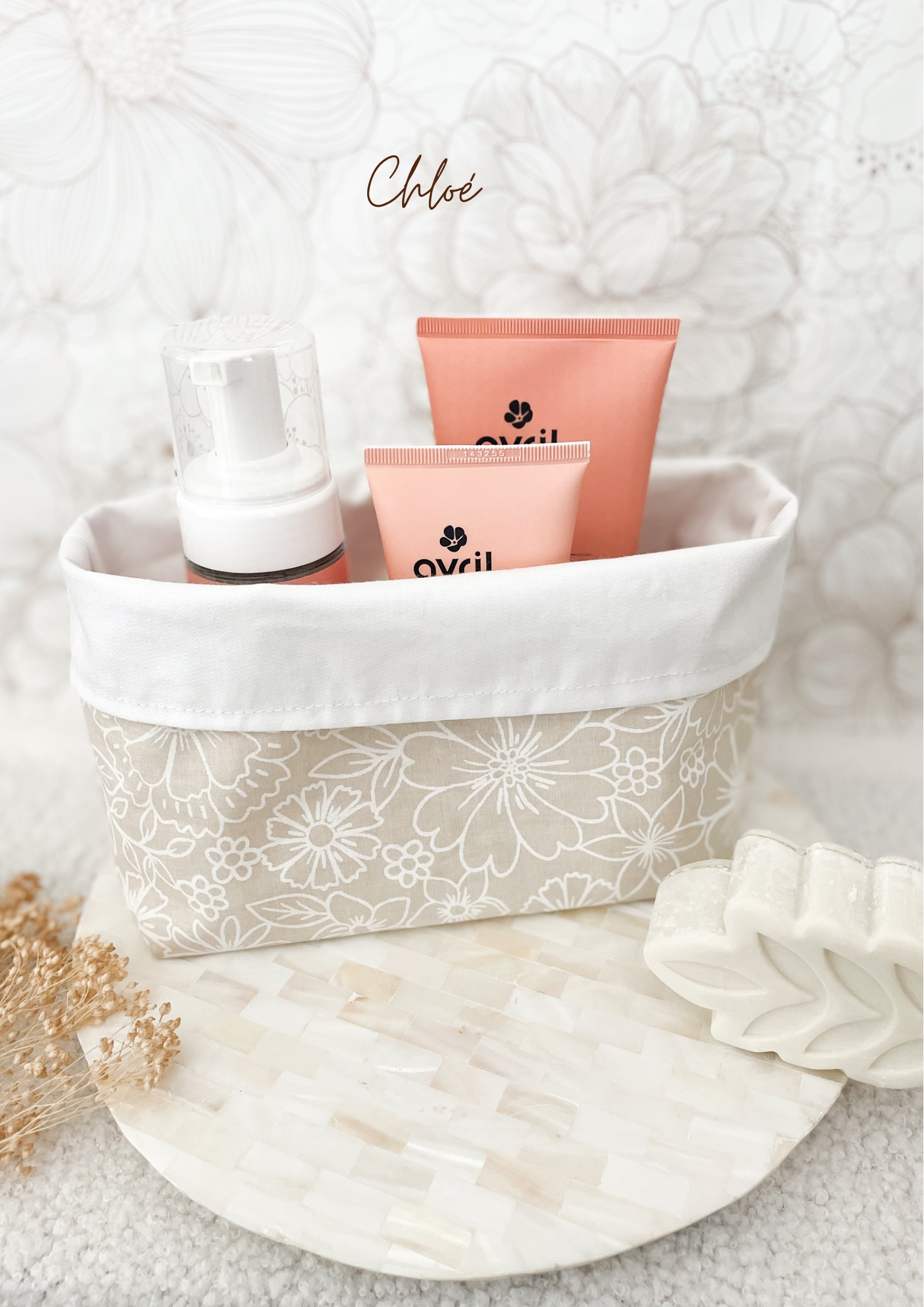 Grande panière en tissu