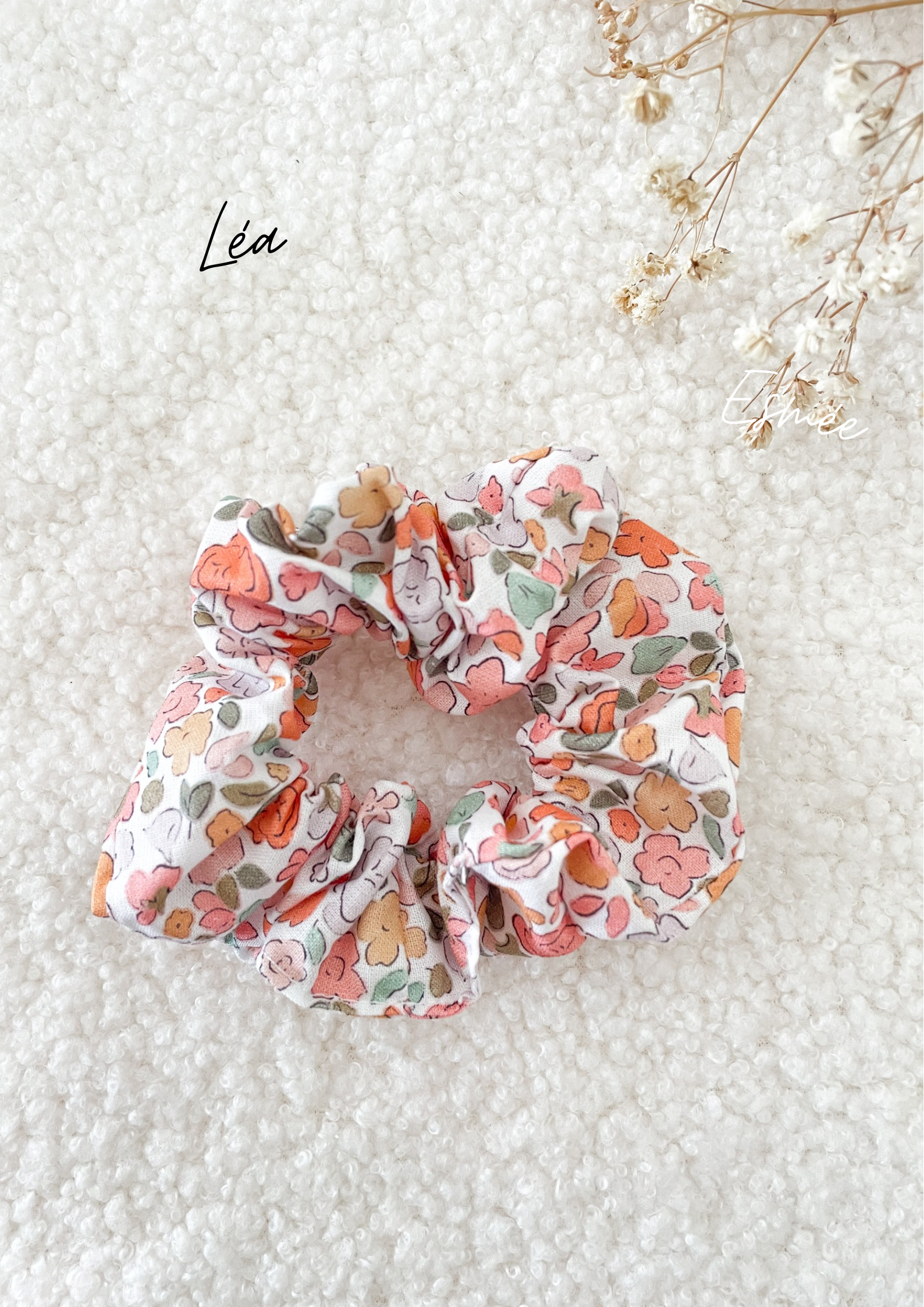 Printed cotton scrunchie
