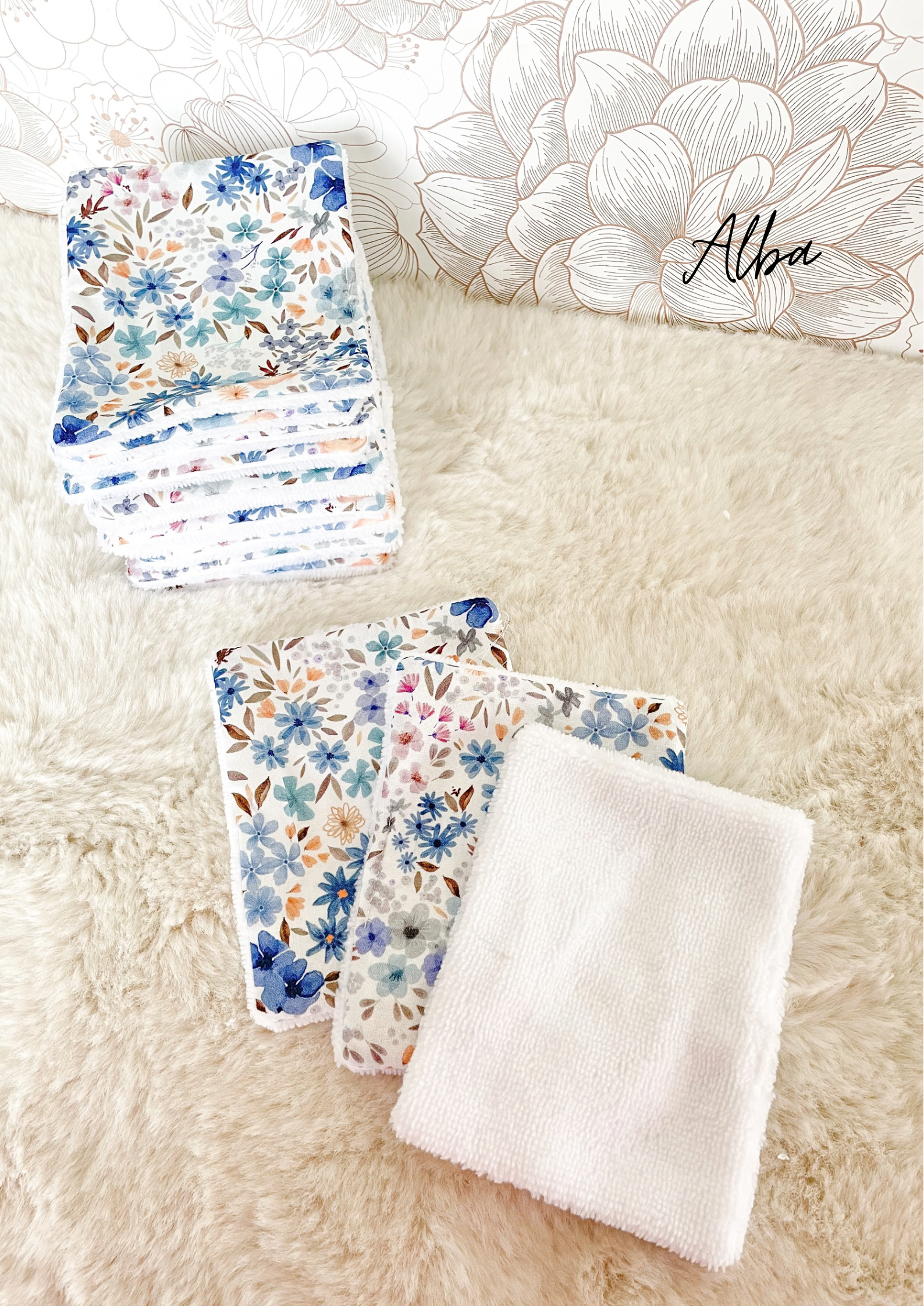 Papier toilette lavable (15 feuilles - sans pressions)