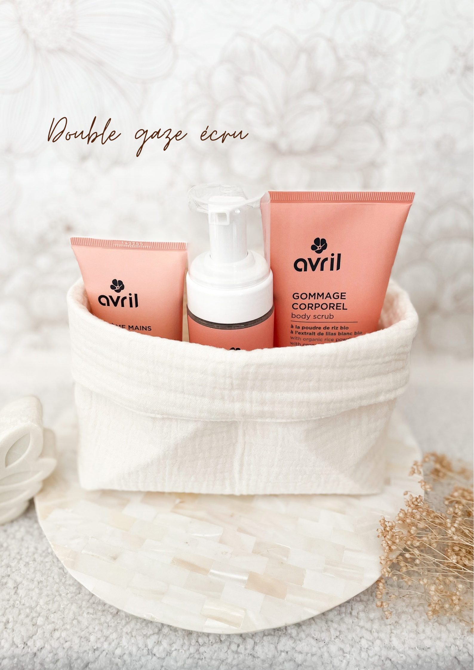 Grande panière en double gaze