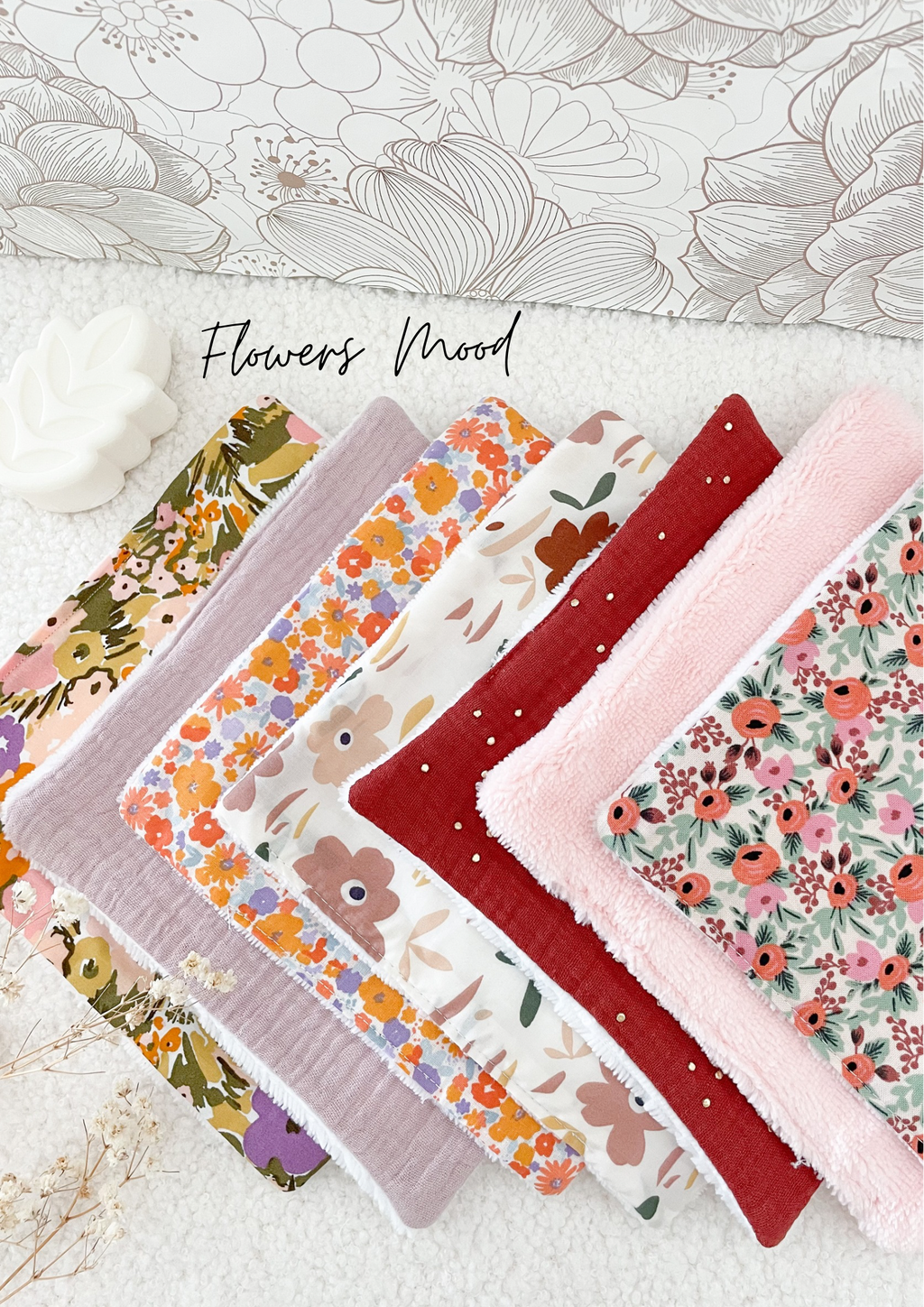 Semainier de 7 mini serviettes visage