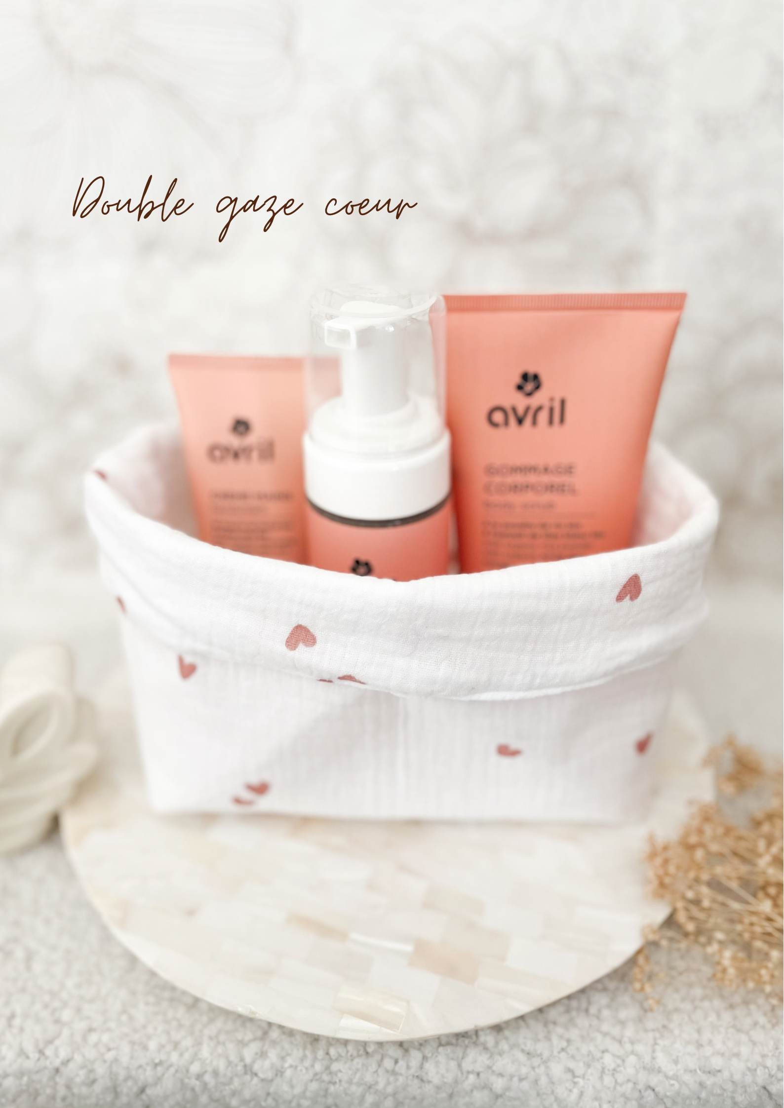 Grande panière en double gaze