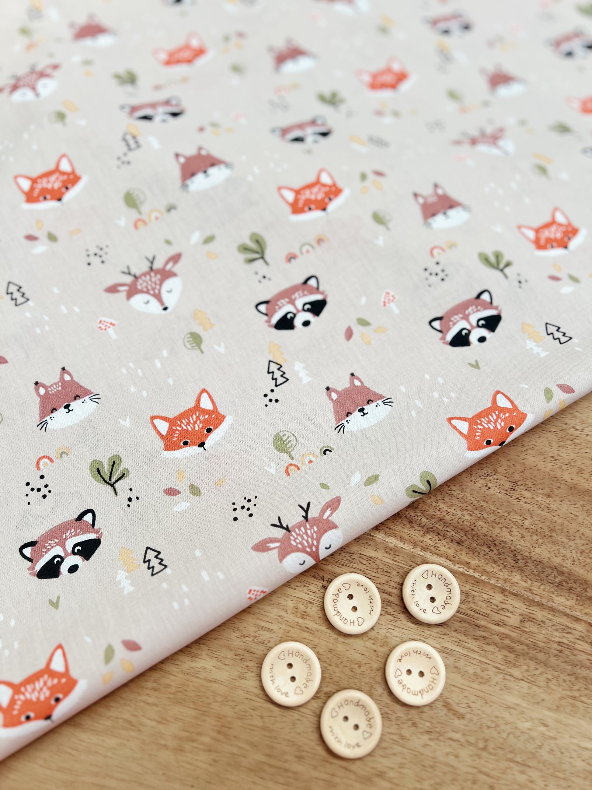 Coton imprimé Racoon