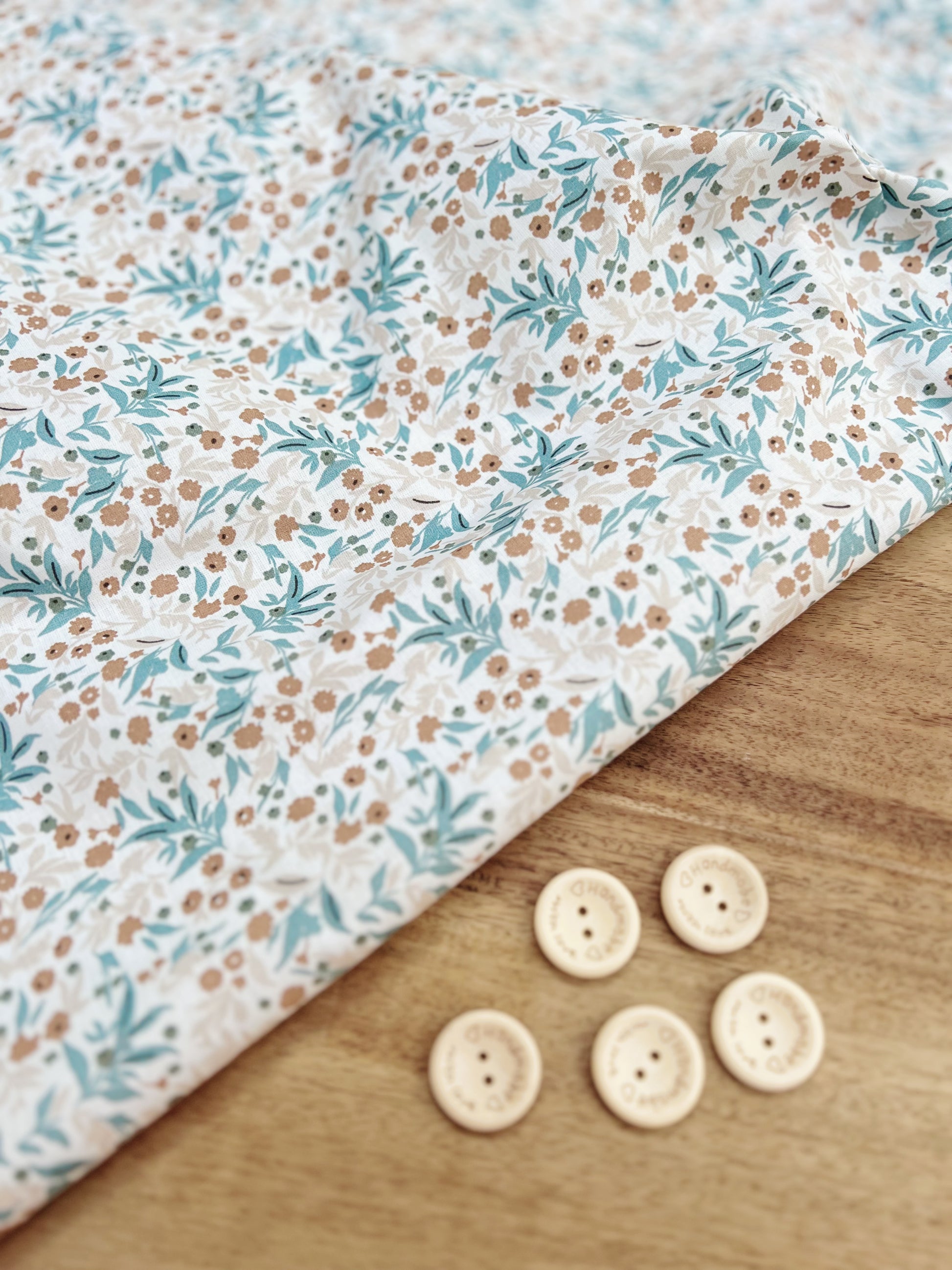 Blue Spring printed cotton