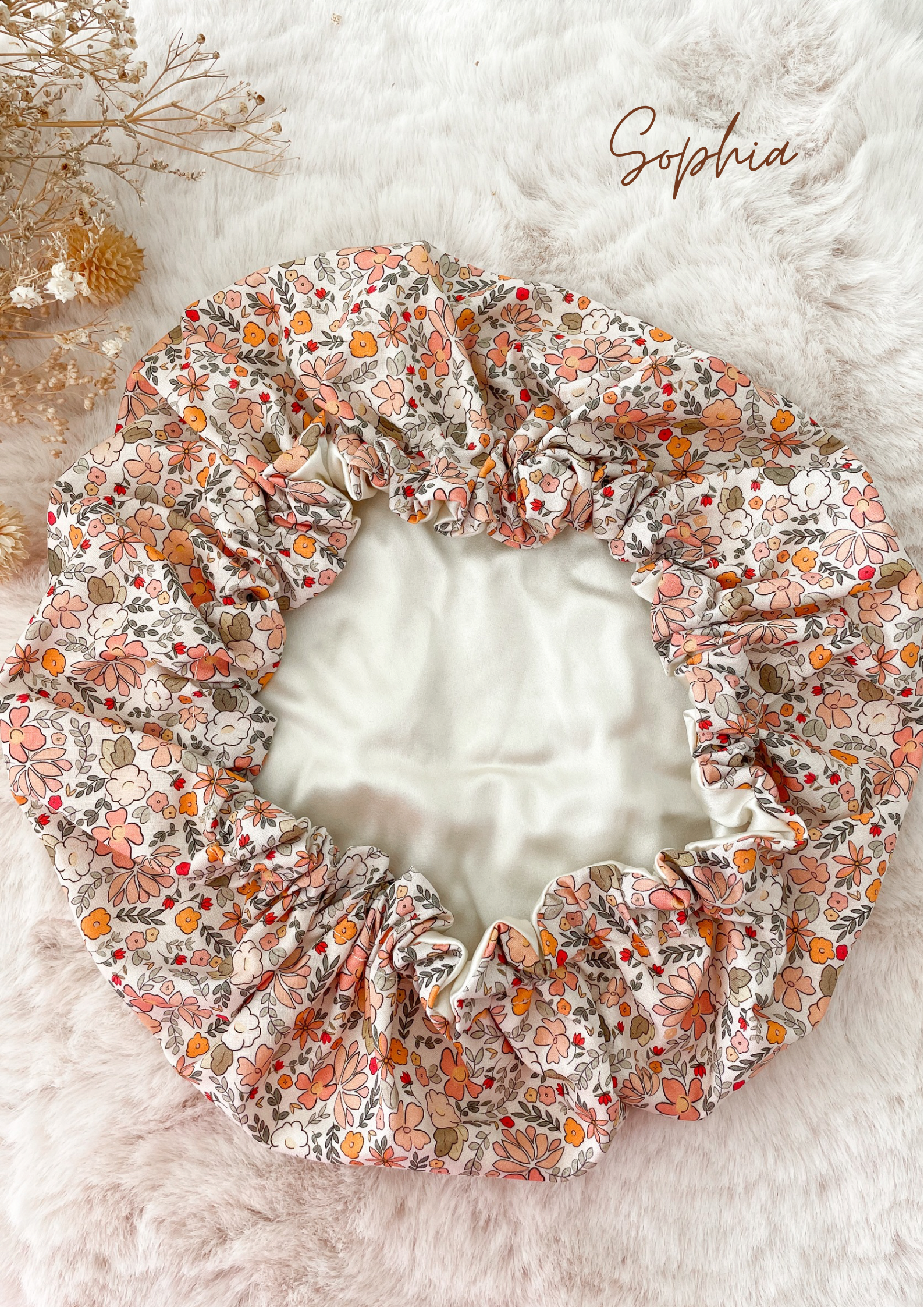 Bonnet de soin en soie