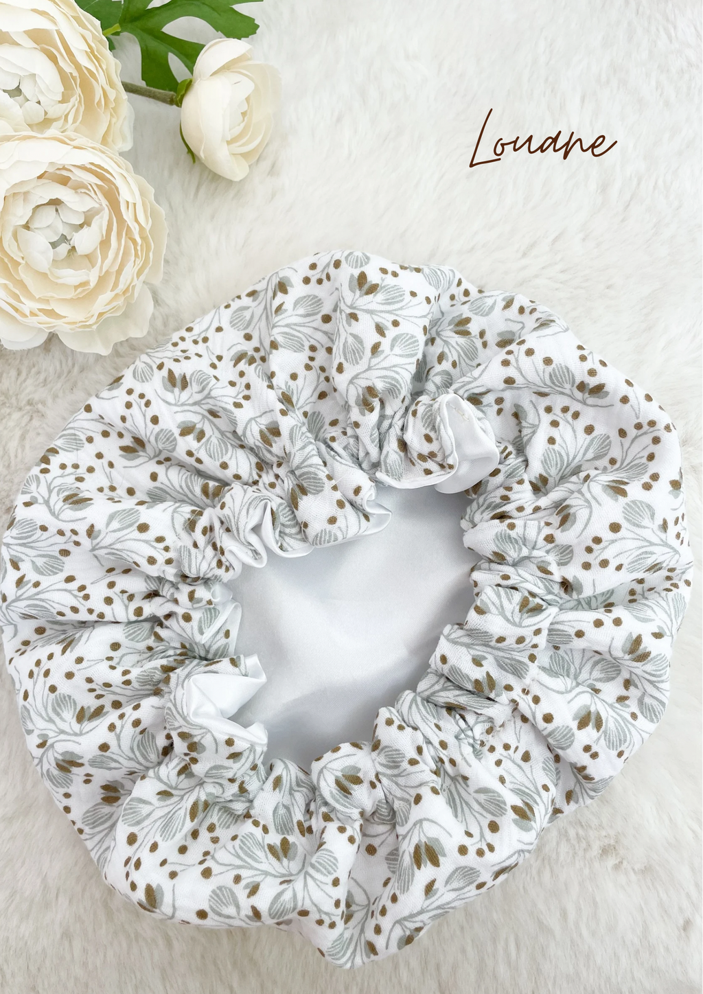 Bonnet de soin en satin