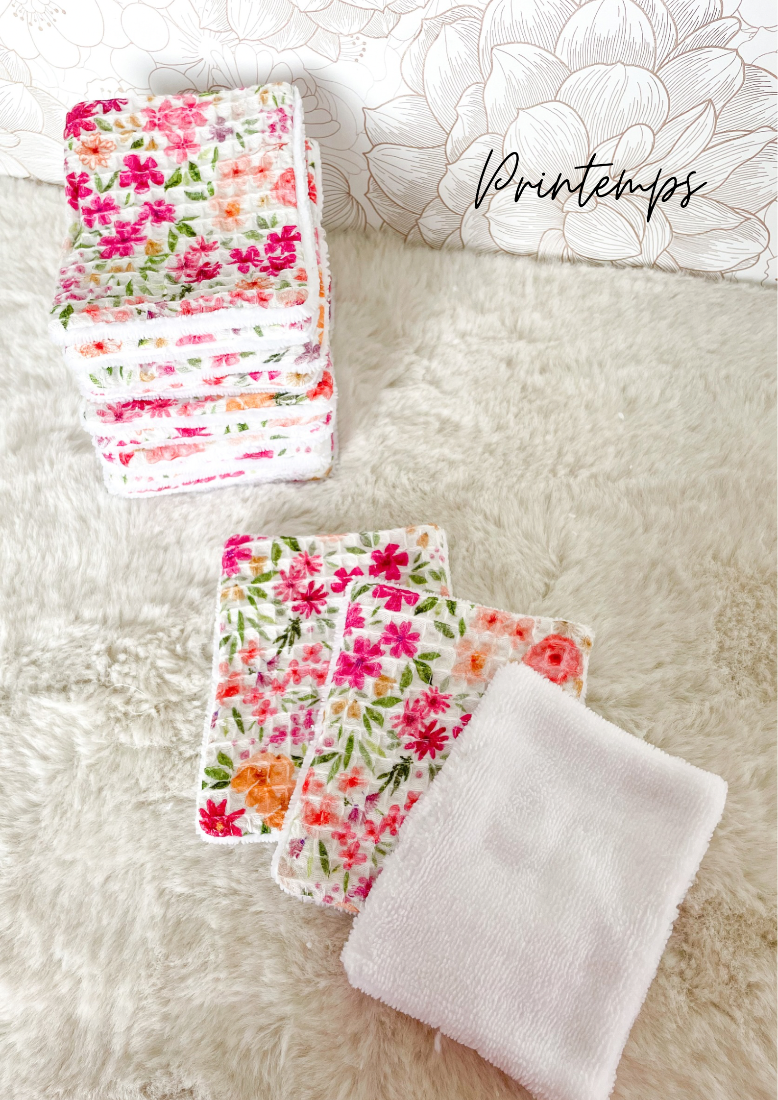 Papier toilette lavable (15 feuilles - sans pressions)