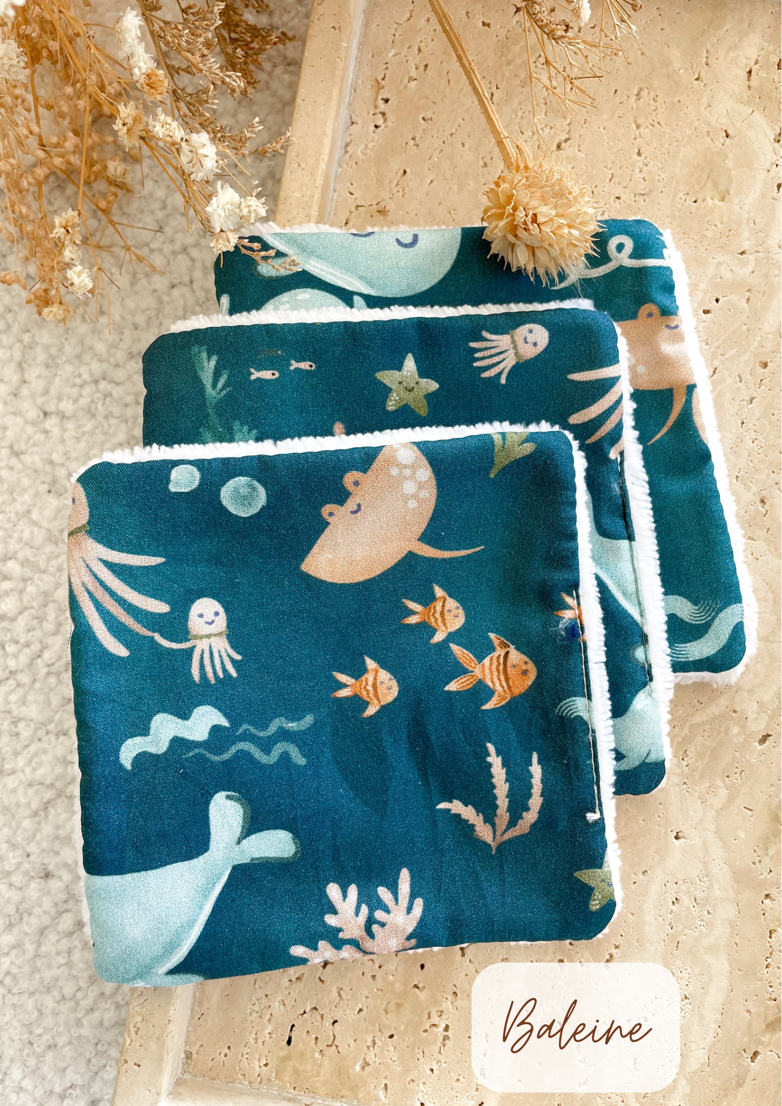 Lingettes bébé éponge bambou