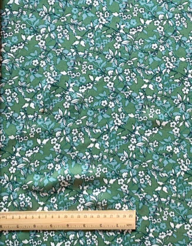 Viscose fleuri verte