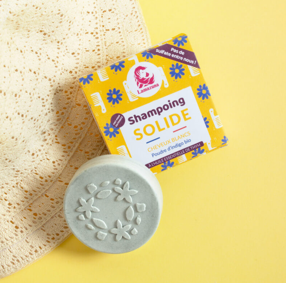 Shampoing solide déjaunissant - Lamazuna