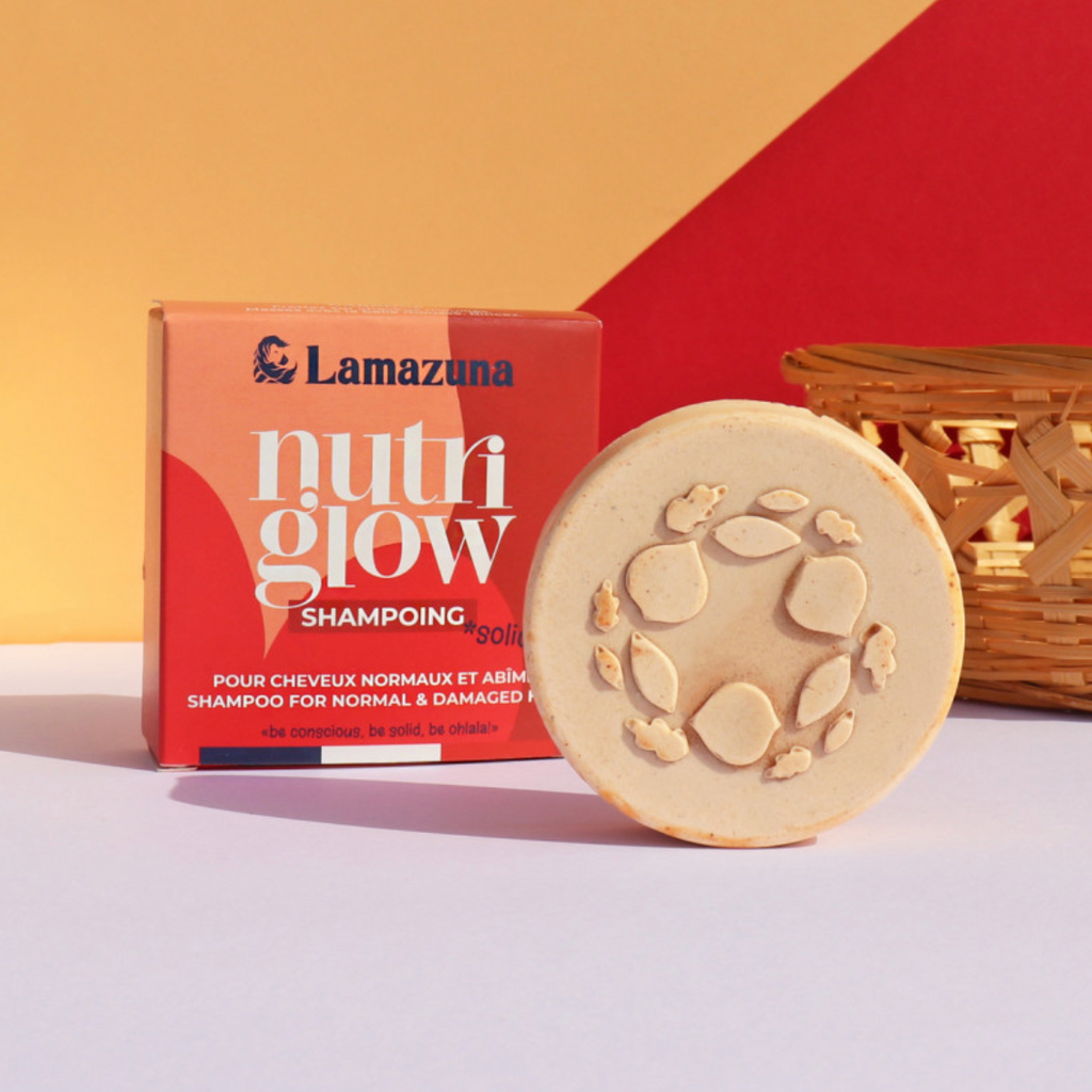 Shampoing solide Nutriglow pour cheveux normaux - Lamazuna