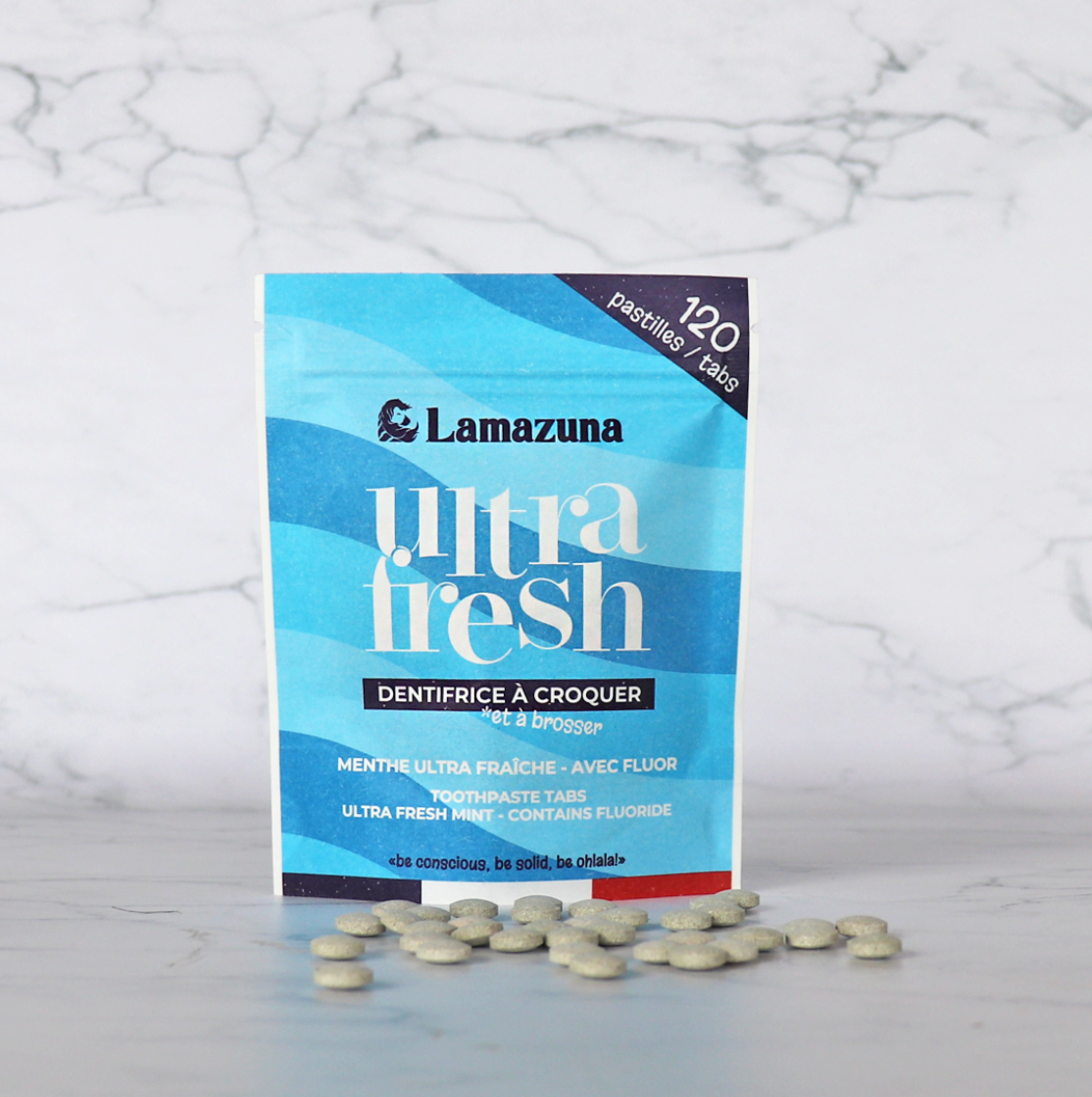 Dentifrice à croquer menthe Ultra Fresh - Lamazuna